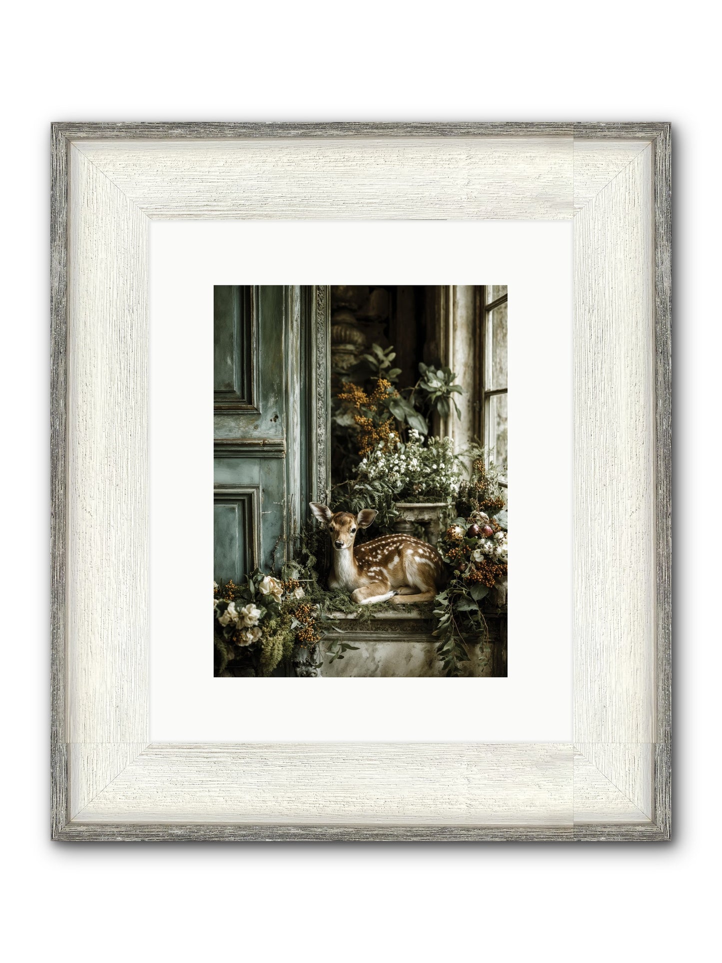 Tea At Twighlight Framed Print - Driftwood White 9x12