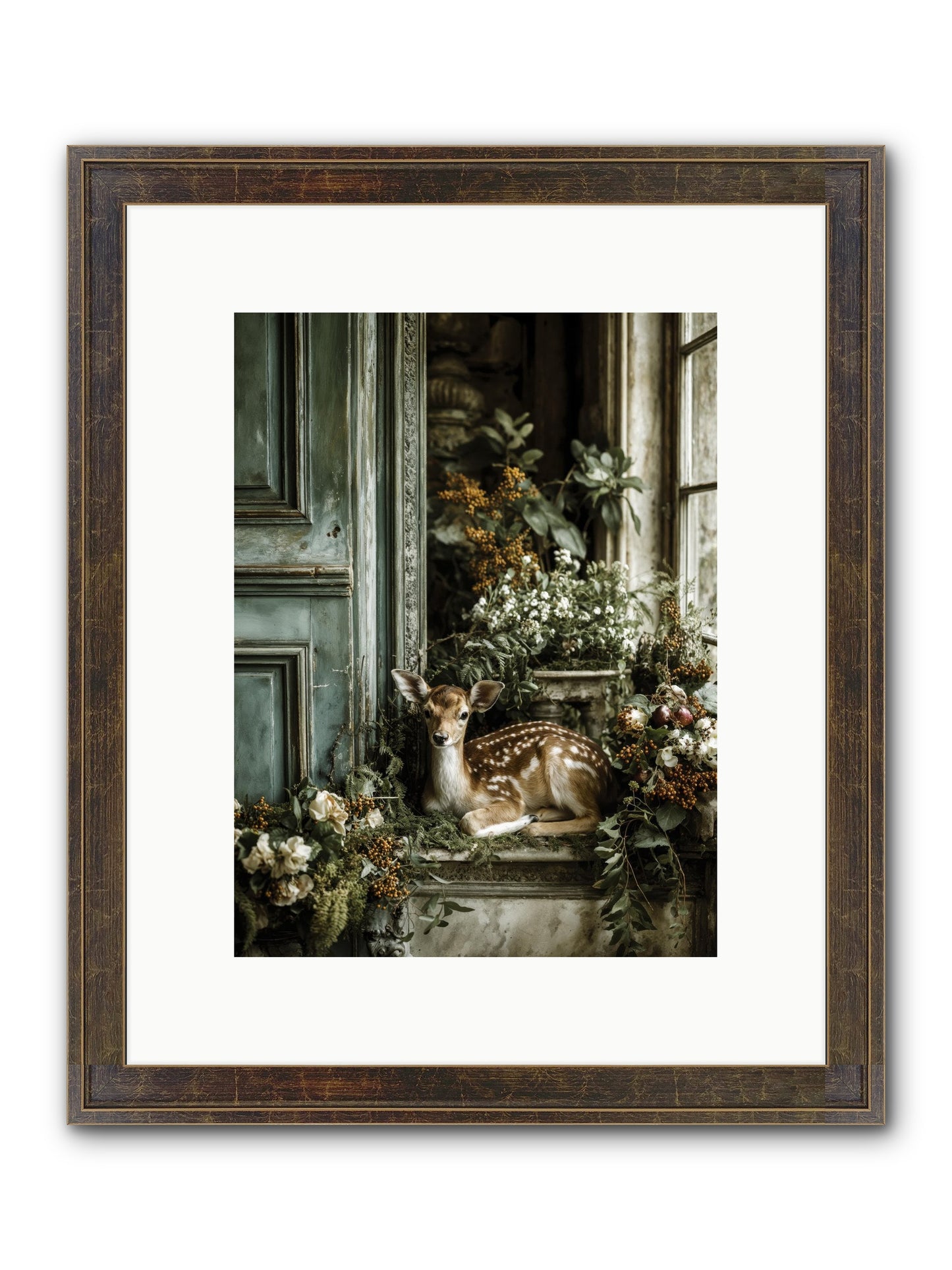 Tea At Twighlight Framed Print - Slimwoods Black/Gold 9x12