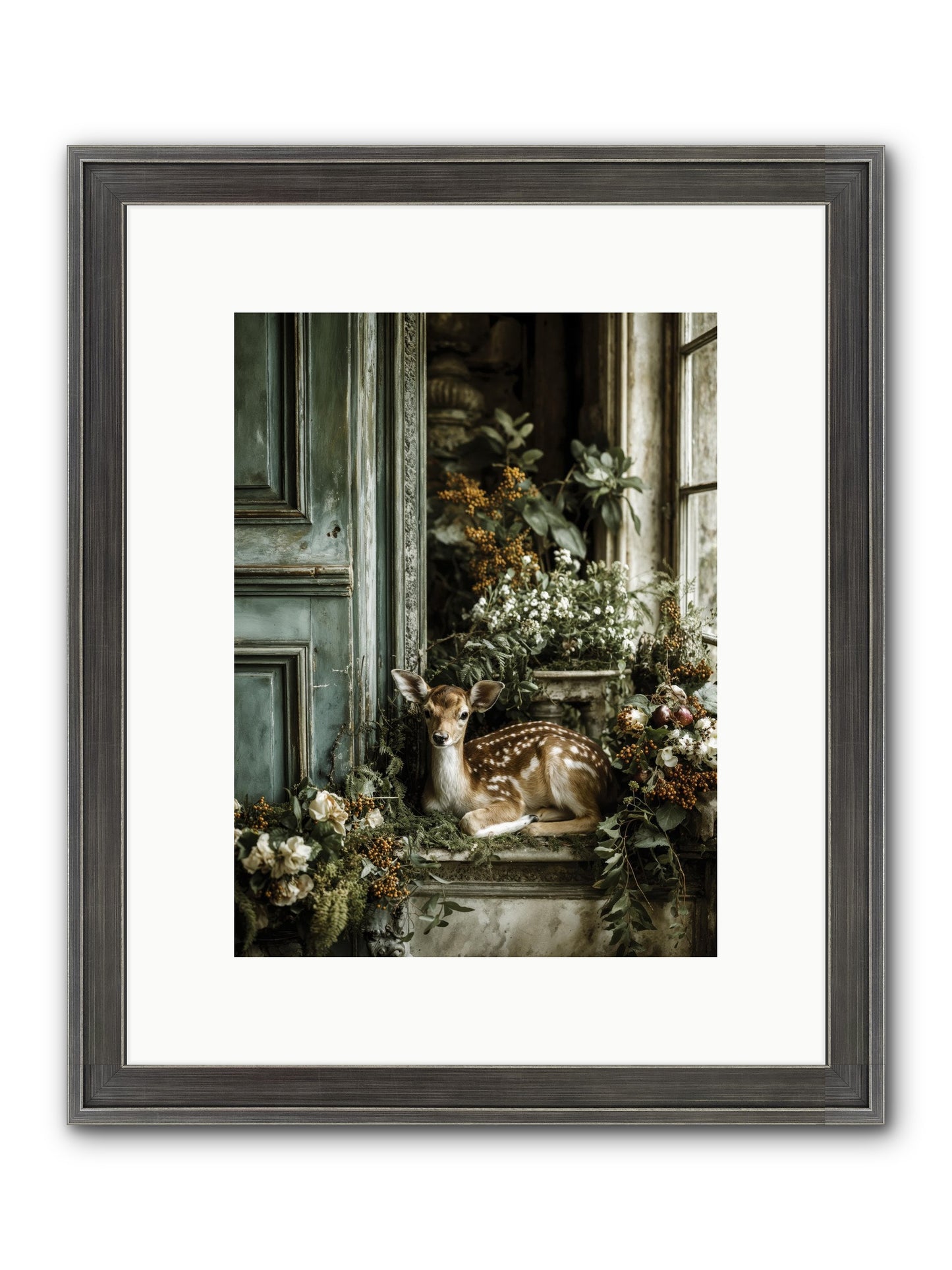 Tea At Twighlight Framed Print - Slimwoods Black/Silver 9x12