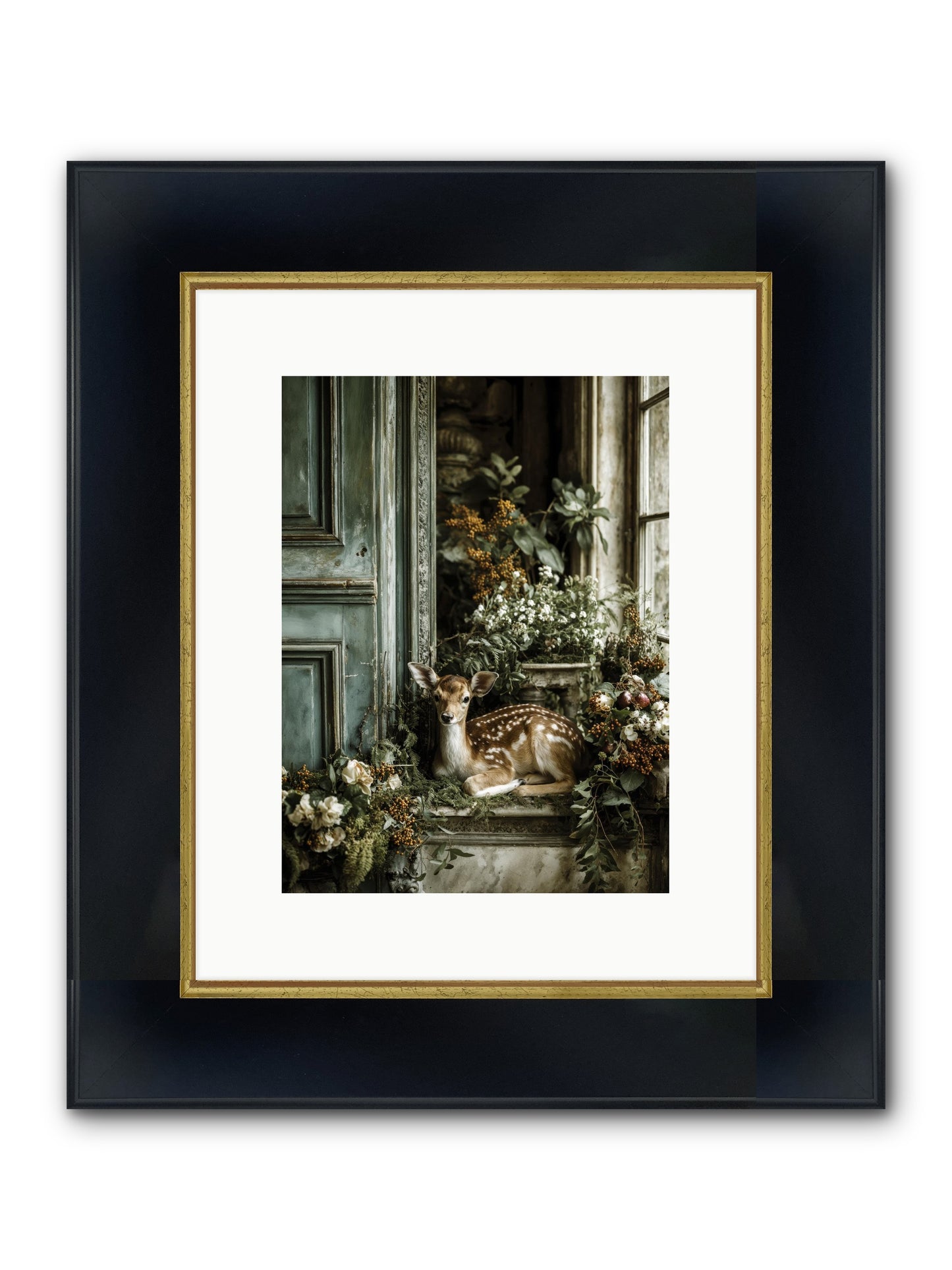 Tea At Twighlight Framed Print - Wide Black w/Gold 9x12