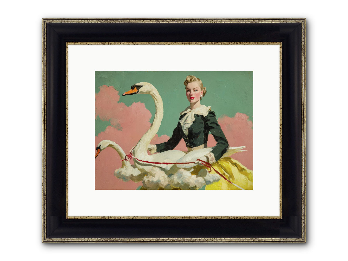 Tea Leaves At Telegraph House Framed Print - Black & Gold 12x9