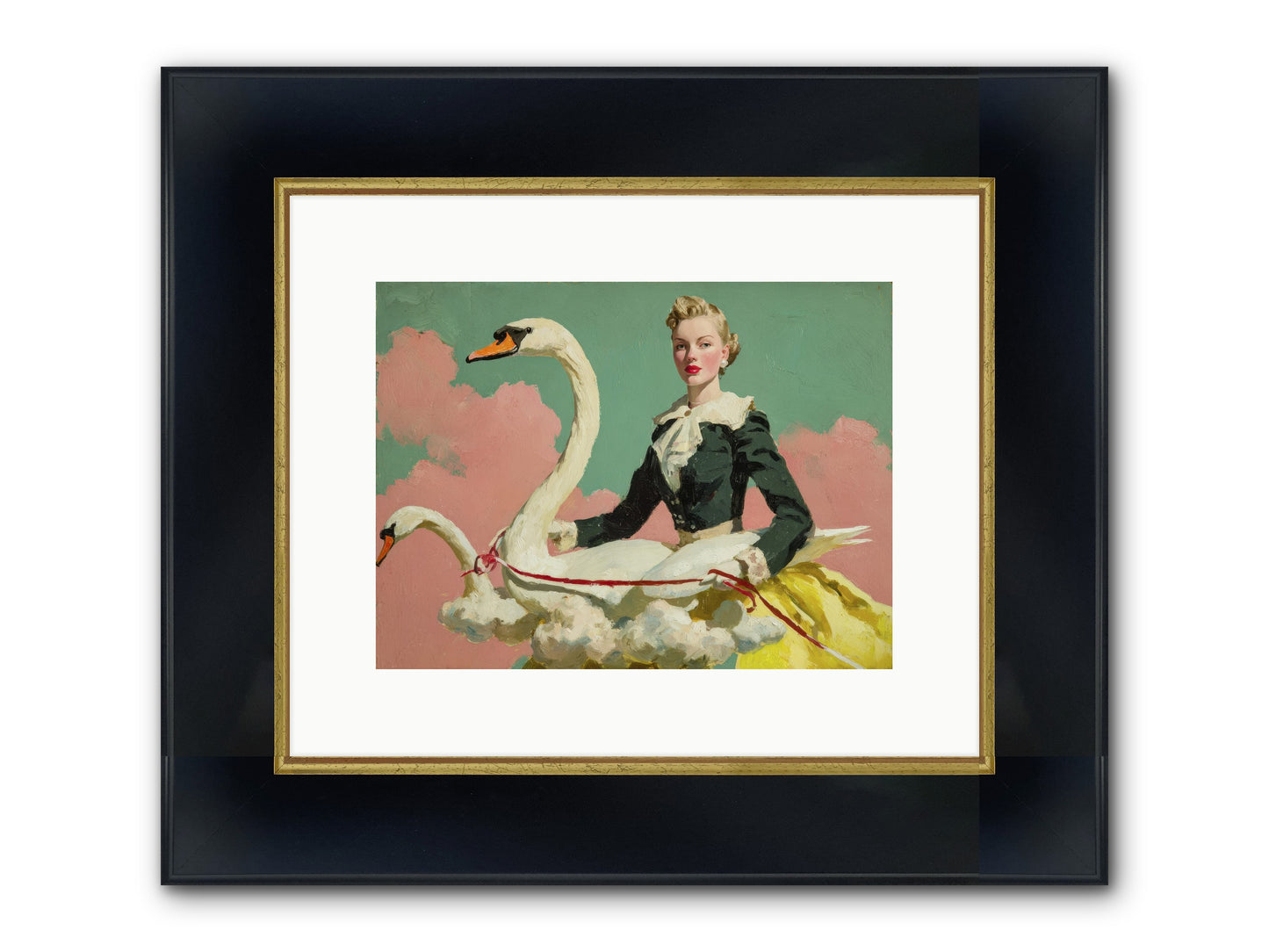 Tea Leaves At Telegraph House Framed Print - Wide Black w/Gold 12x9