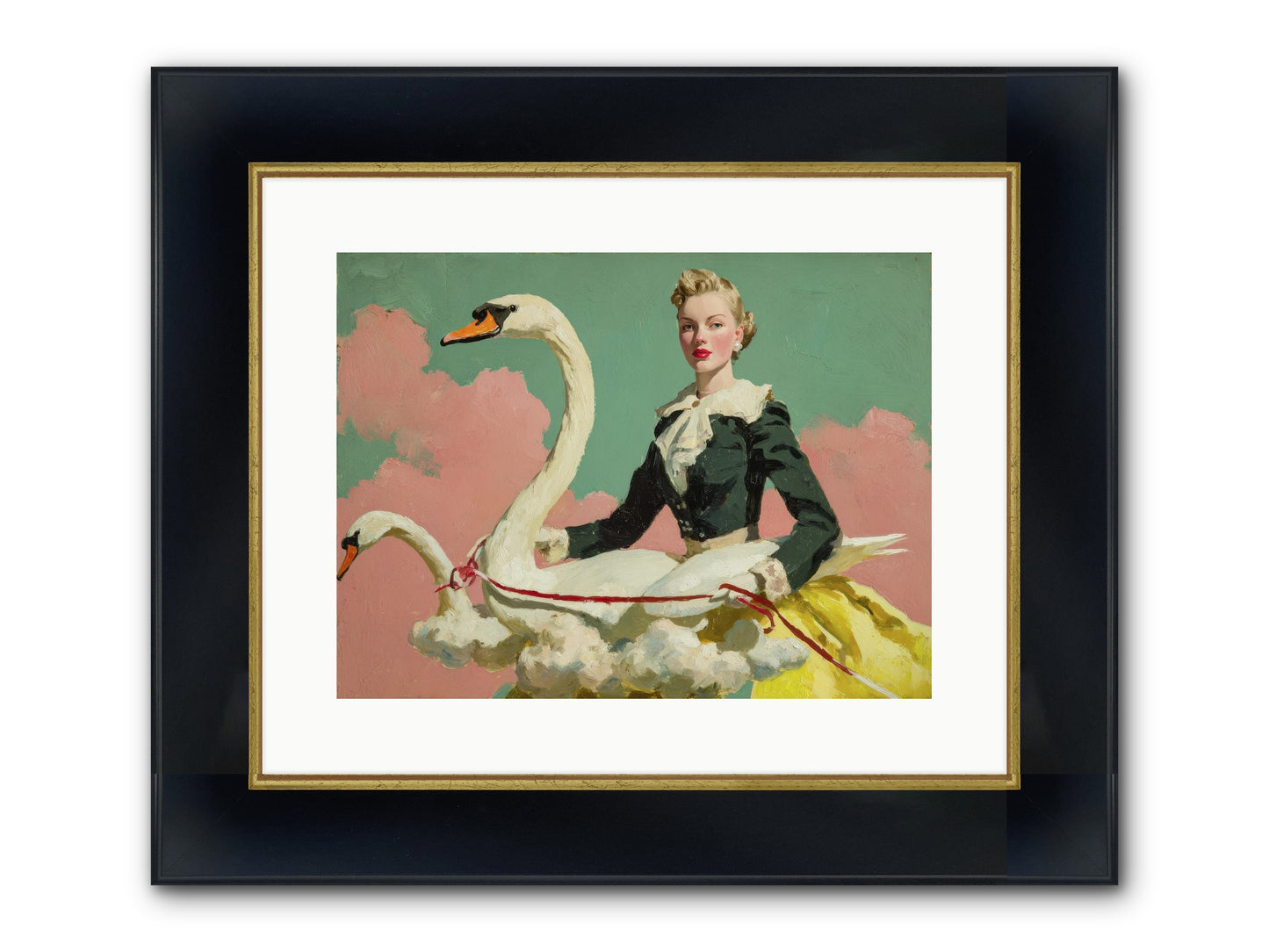 Tea Leaves At Telegraph House Framed Print - Wide Black w/Gold 16x12