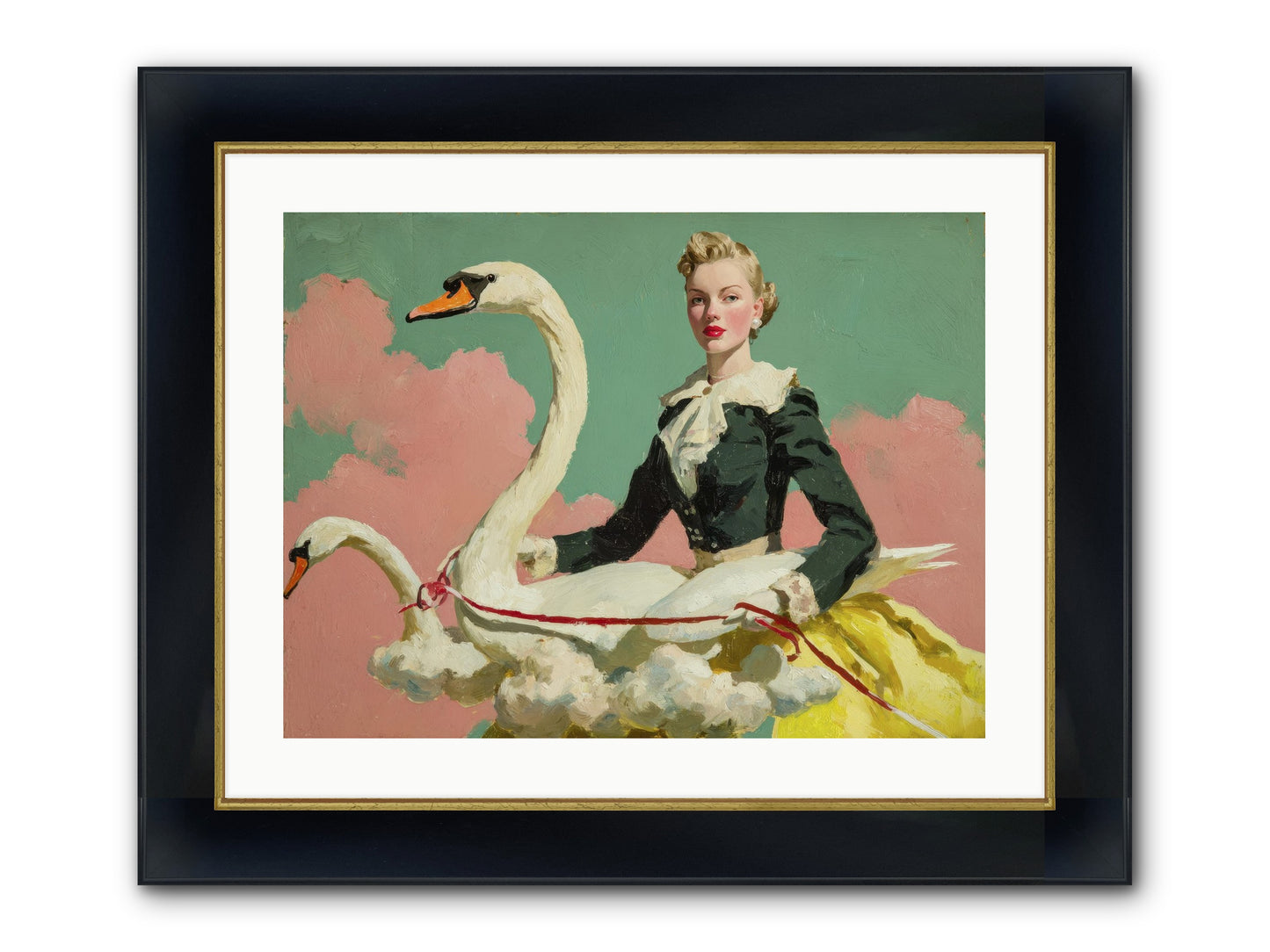Tea Leaves At Telegraph House Framed Print - Wide Black w/Gold 24x18