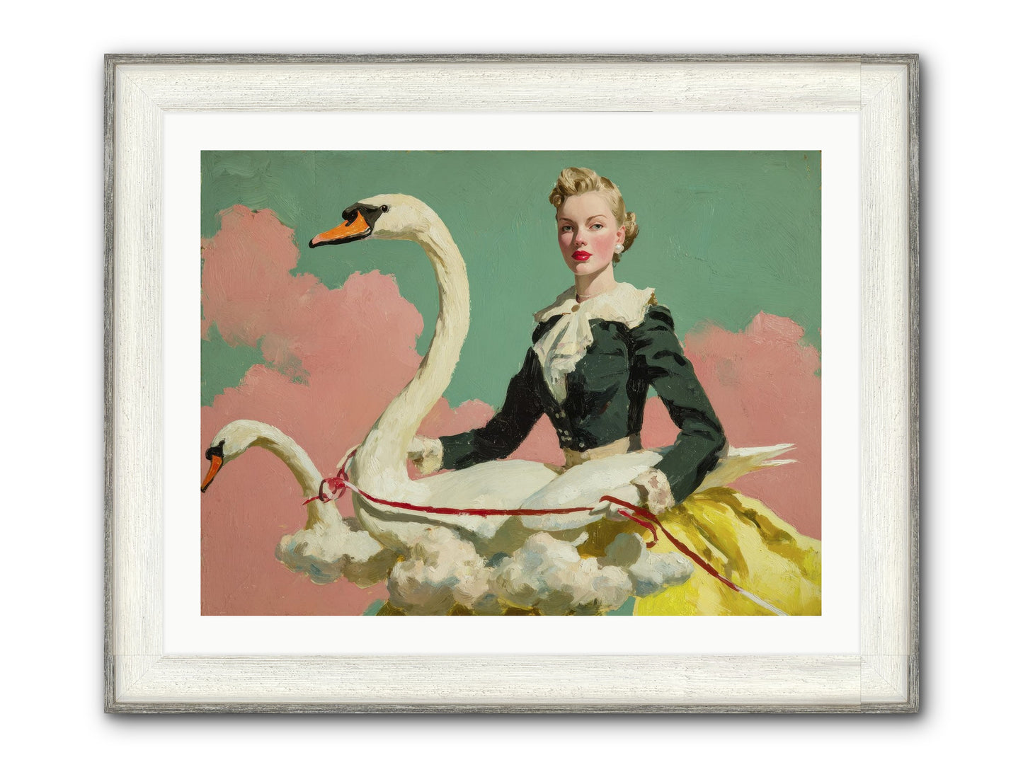 Tea Leaves At Telegraph House Framed Print - Driftwood White 32x24