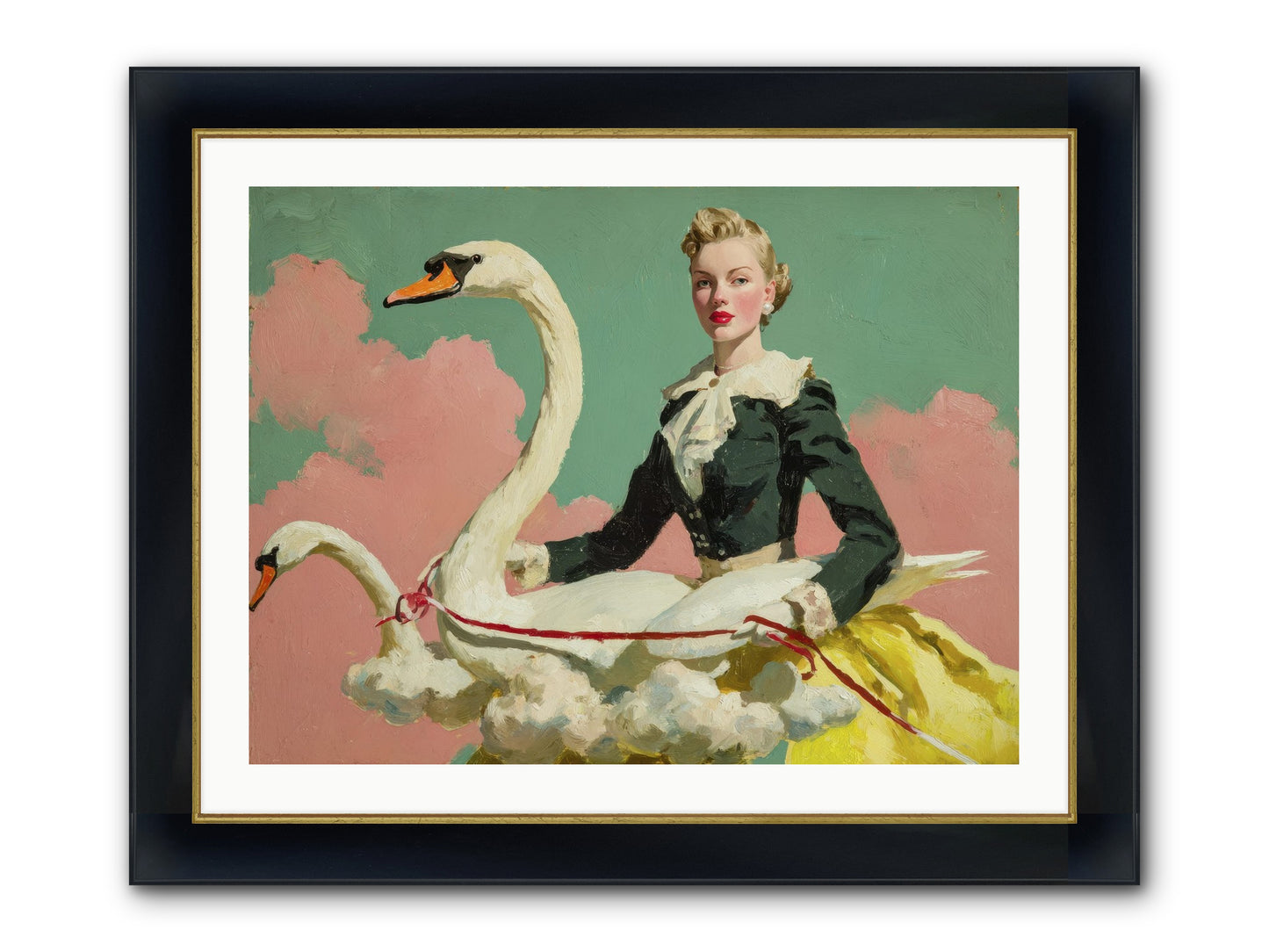 Tea Leaves At Telegraph House Framed Print - Wide Black w/Gold 32x24