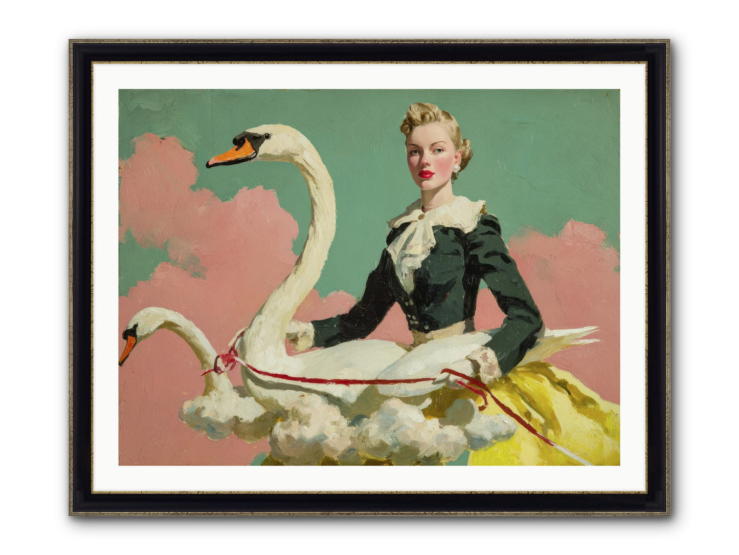 Tea Leaves At Telegraph House Framed Print - Black & Gold 40x30