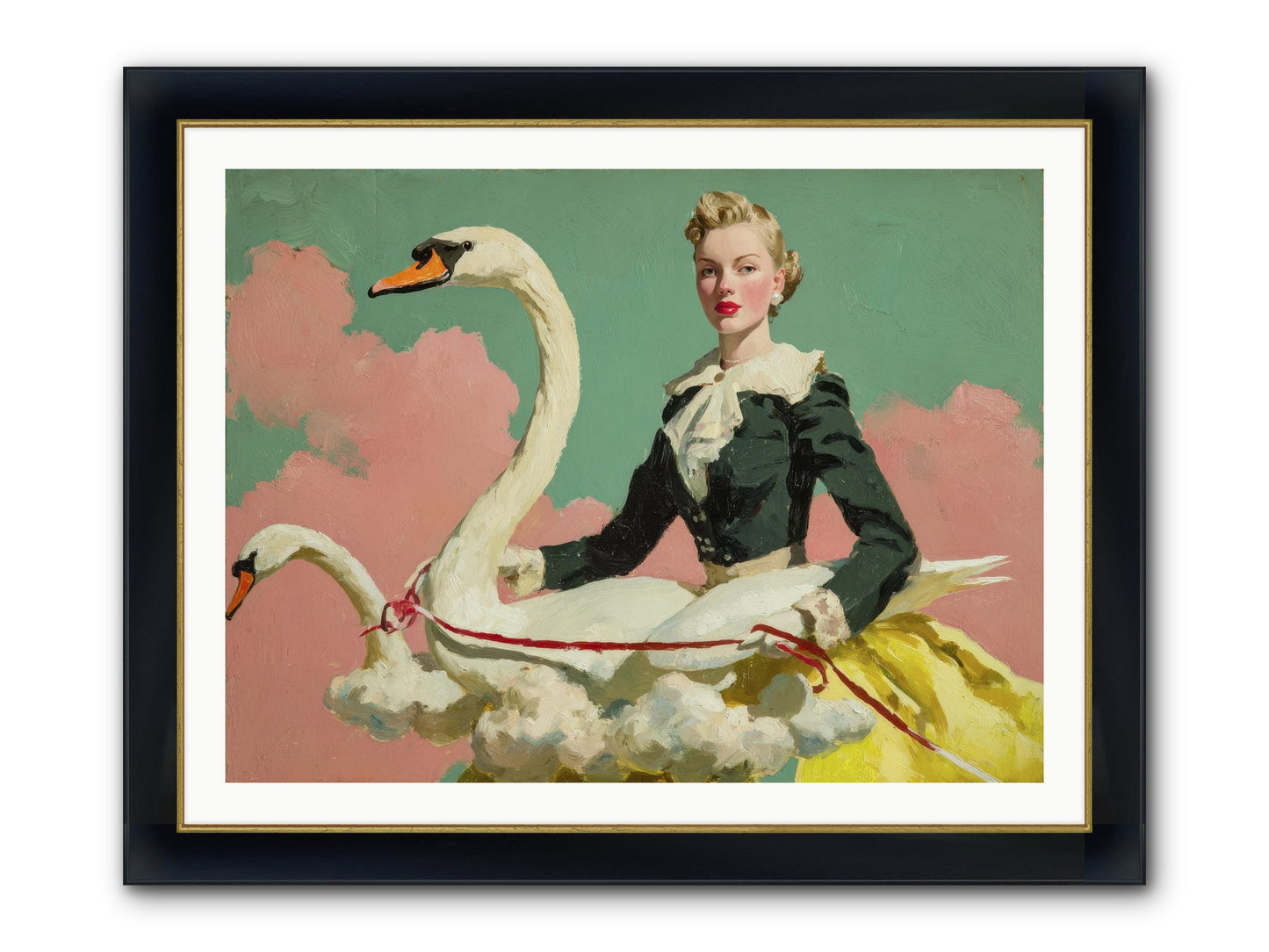 Tea Leaves At Telegraph House Framed Print - Wide Black w/Gold 40x30
