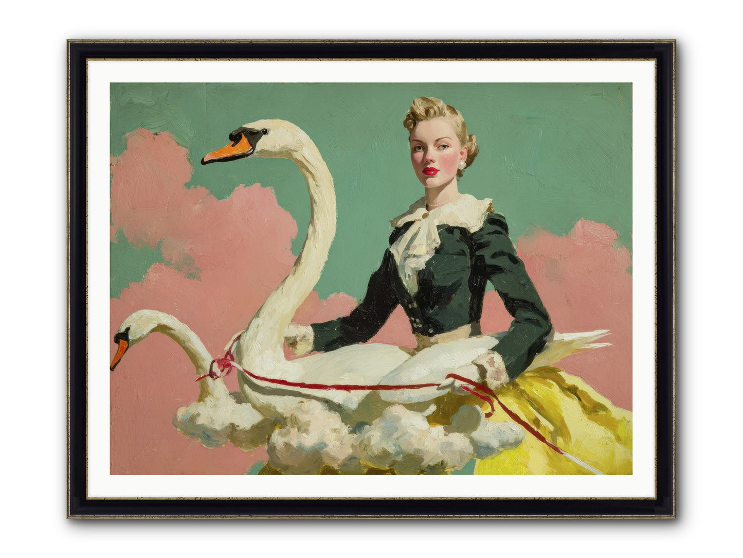 Tea Leaves At Telegraph House Framed Print - Black & Gold 48x36