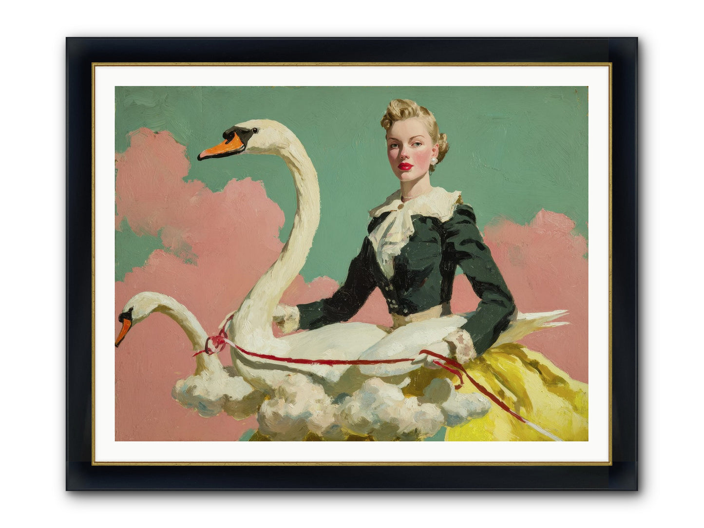 Tea Leaves At Telegraph House Framed Print - Wide Black w/Gold 48x36