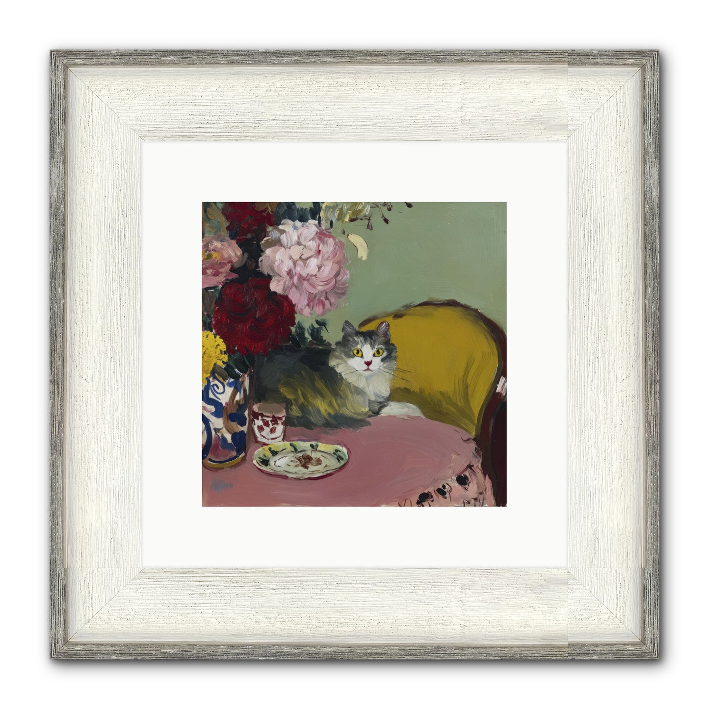 Tea Solved Everything Framed Print - Driftwood White 10x10