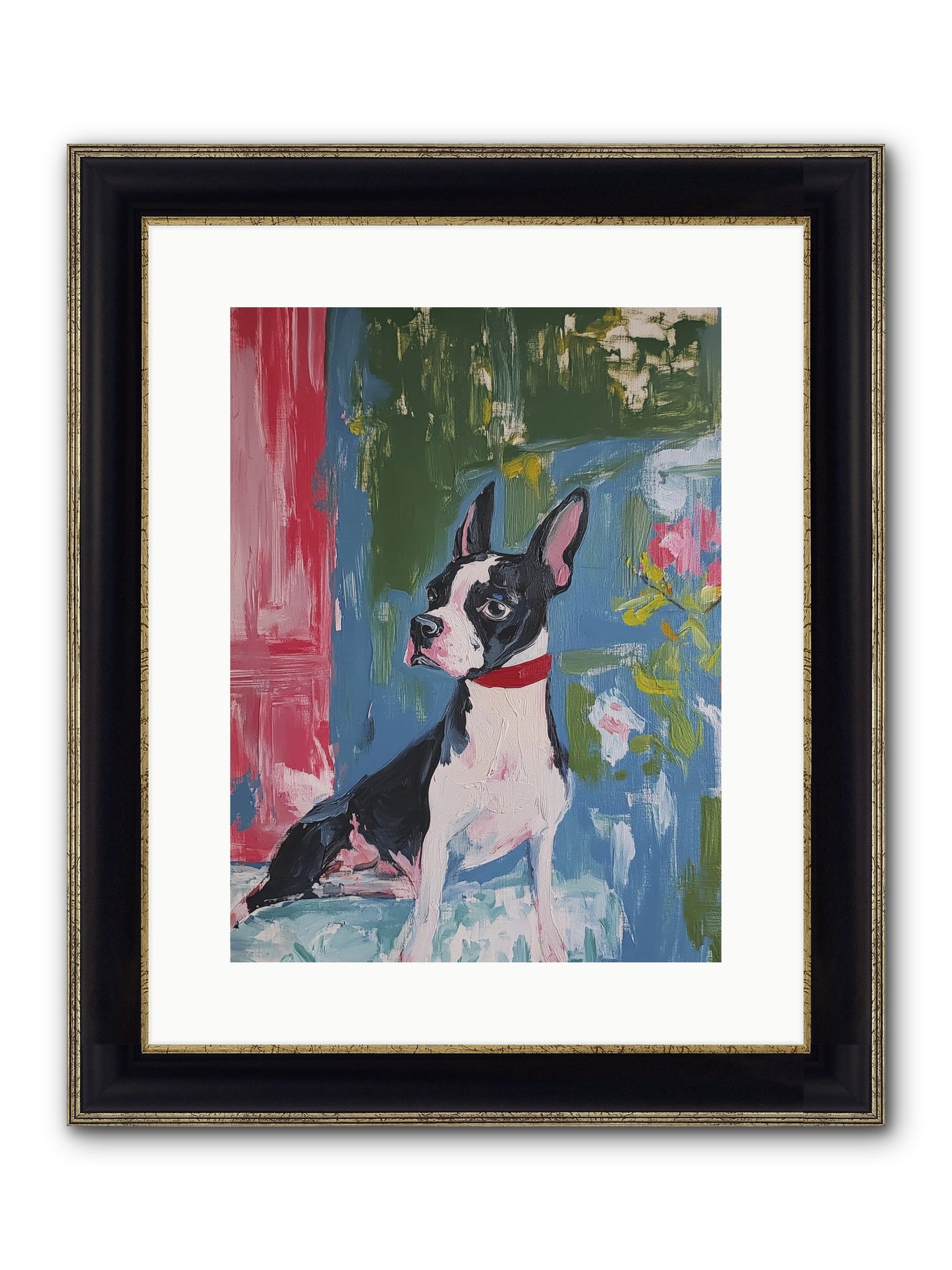 Tea Time Confidant Framed Print - Black & Gold 12x16
