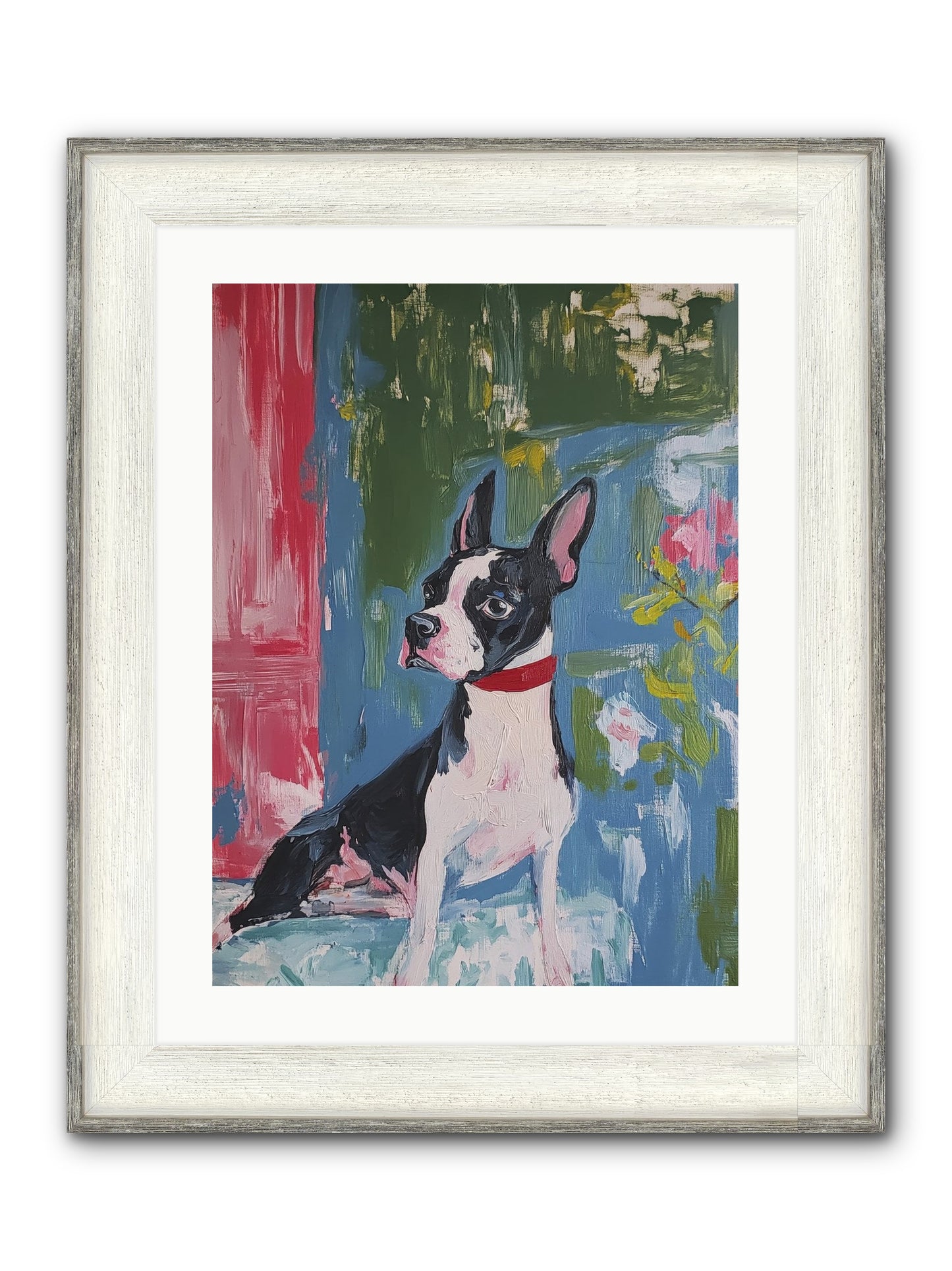 Tea Time Confidant Framed Print - Driftwood White 18x24