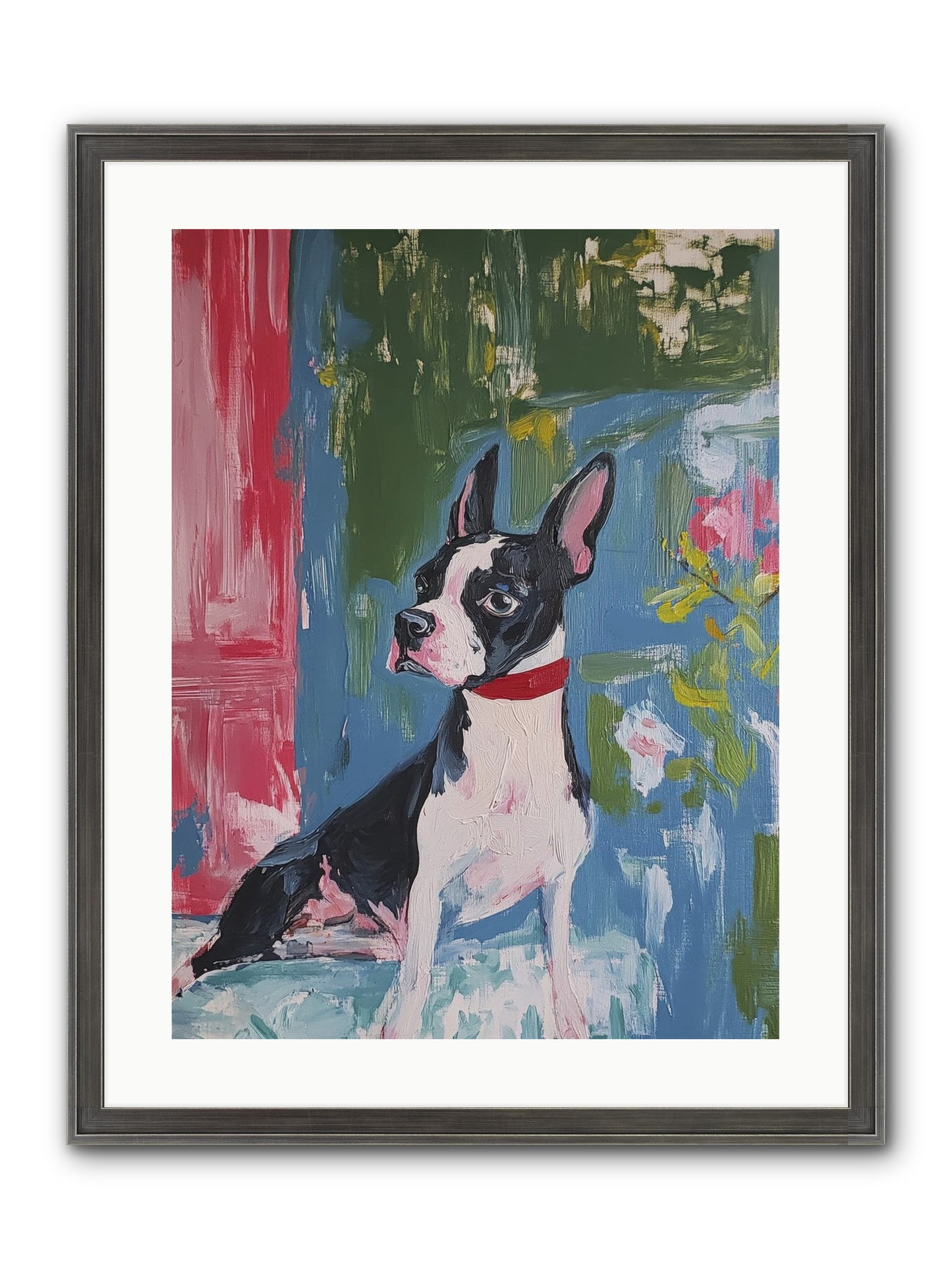 Tea Time Confidant Framed Print - Slimwoods Black/Silver 18x24