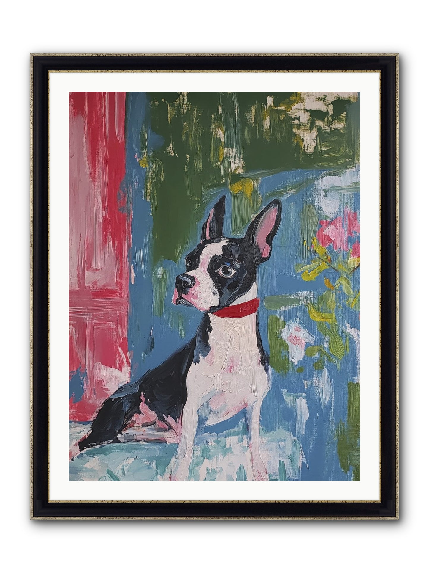 Tea Time Confidant Framed Print - Black & Gold 30x40