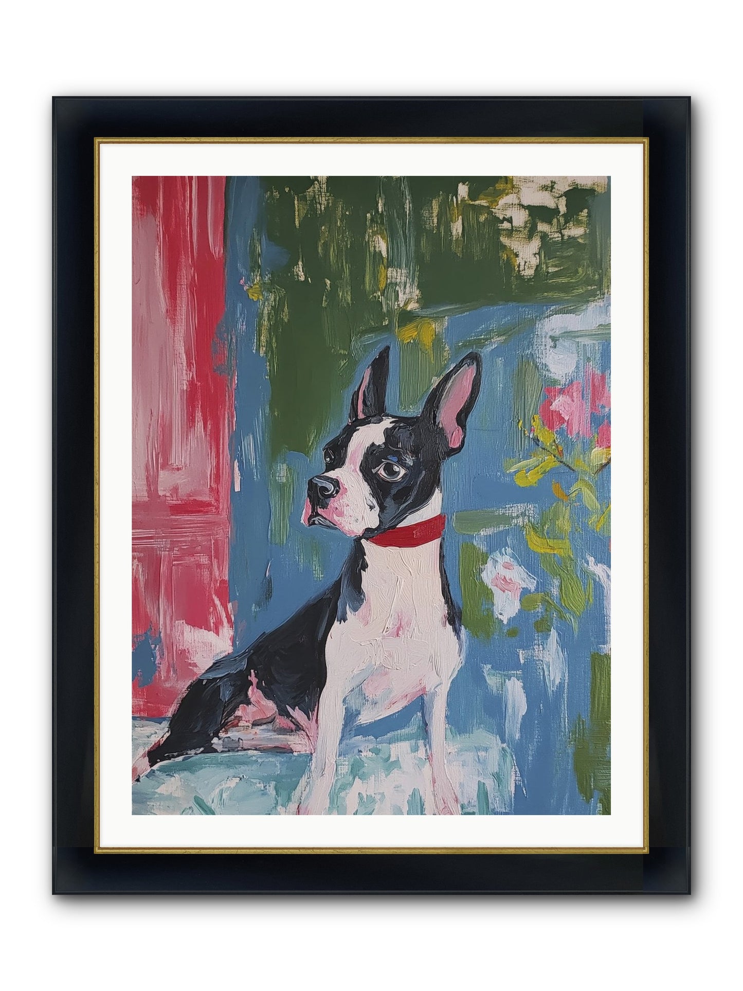Tea Time Confidant Framed Print - Wide Black w/Gold 30x40