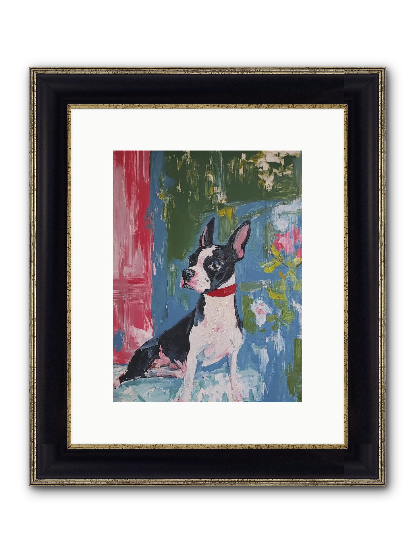 Tea Time Confidant Framed Print - Black & Gold 9x12