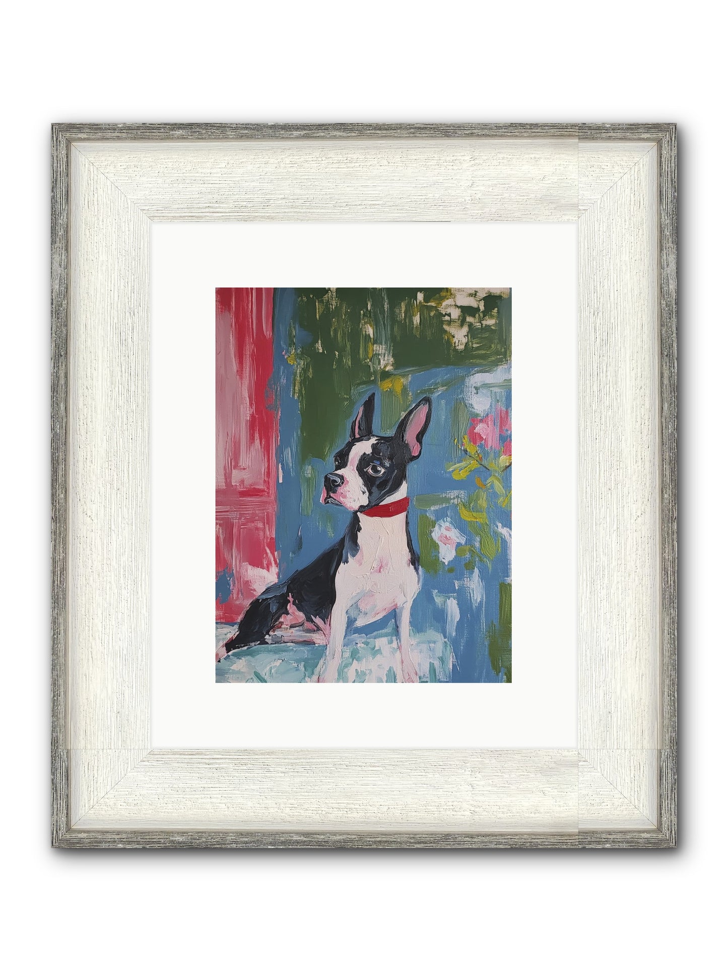 Tea Time Confidant Framed Print - Driftwood White 9x12