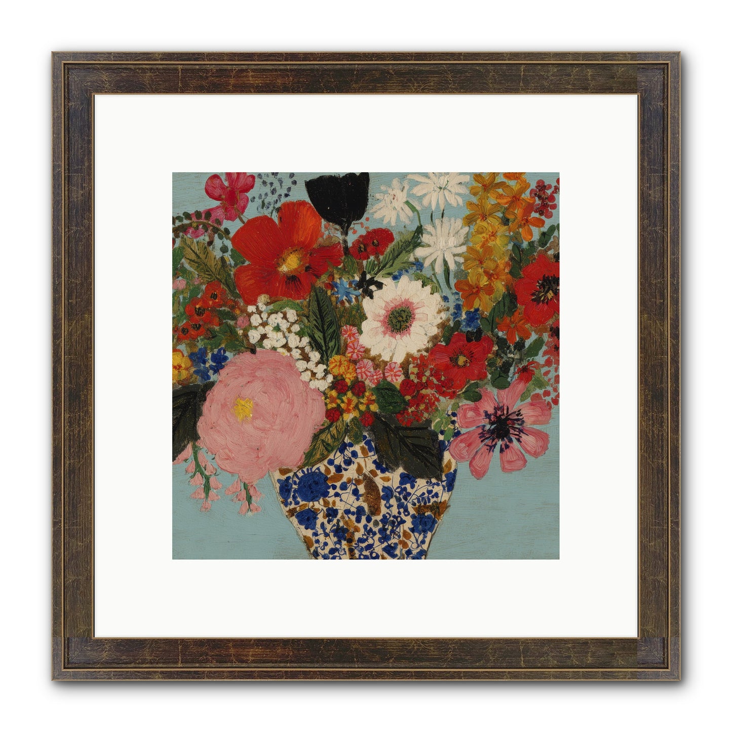 Tea Time Interrupted Framed Print - Slimwoods Black/Gold 10x10