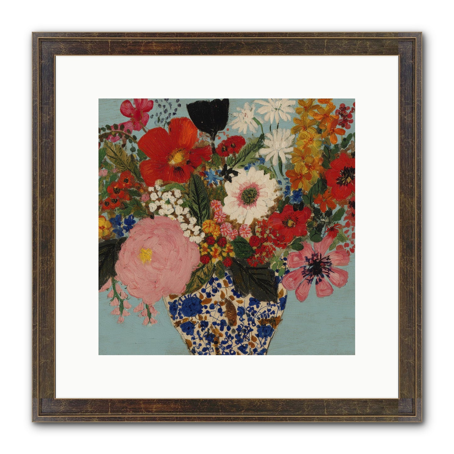 Tea Time Interrupted Framed Print - Slimwoods Black/Gold 12x12