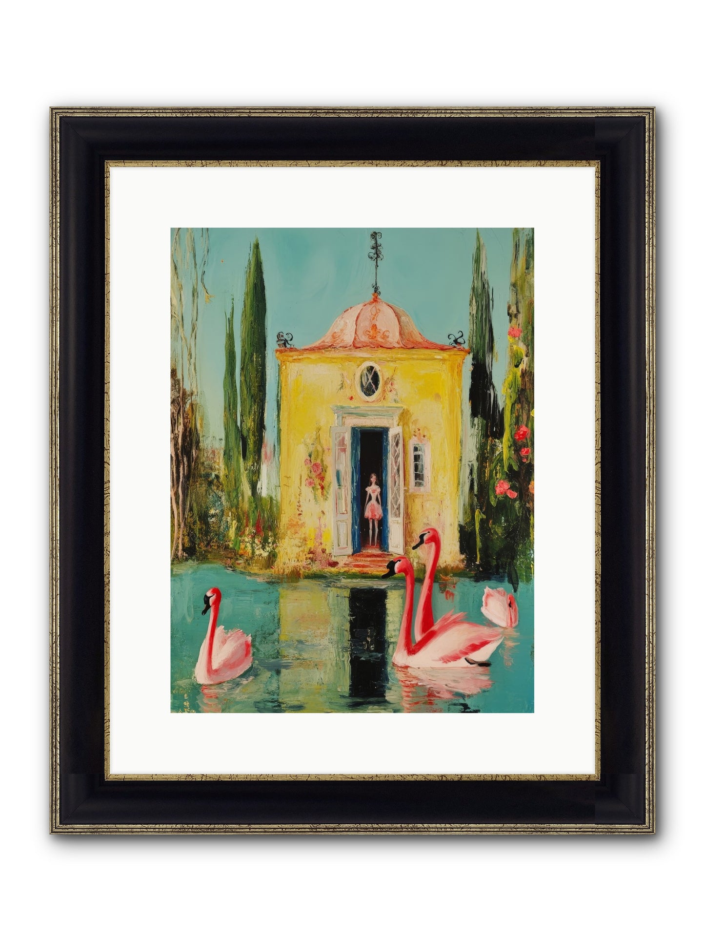 Teaching Wild Grace Framed Print - Black & Gold 12x16
