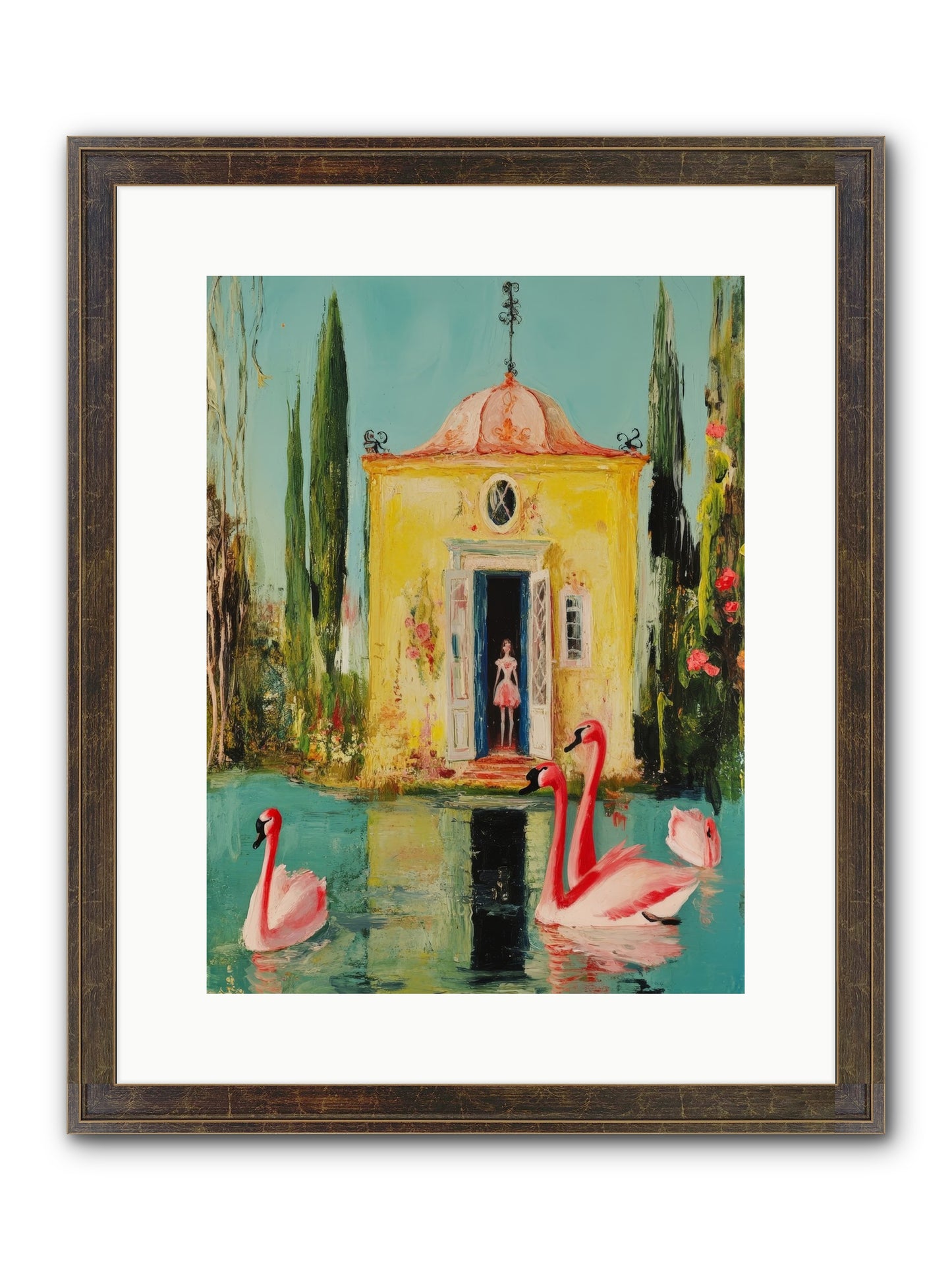 Teaching Wild Grace Framed Print - Slimwoods Black/Gold 12x16