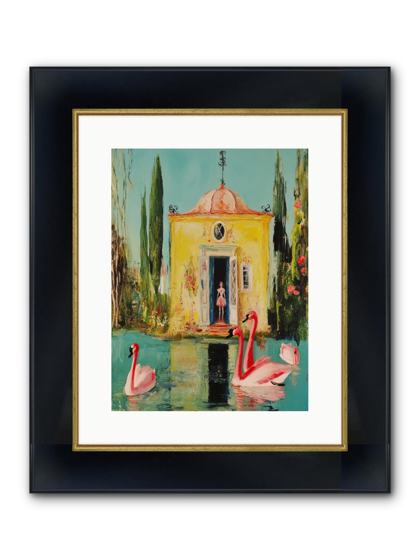 Teaching Wild Grace Framed Print - Wide Black w/Gold 12x16