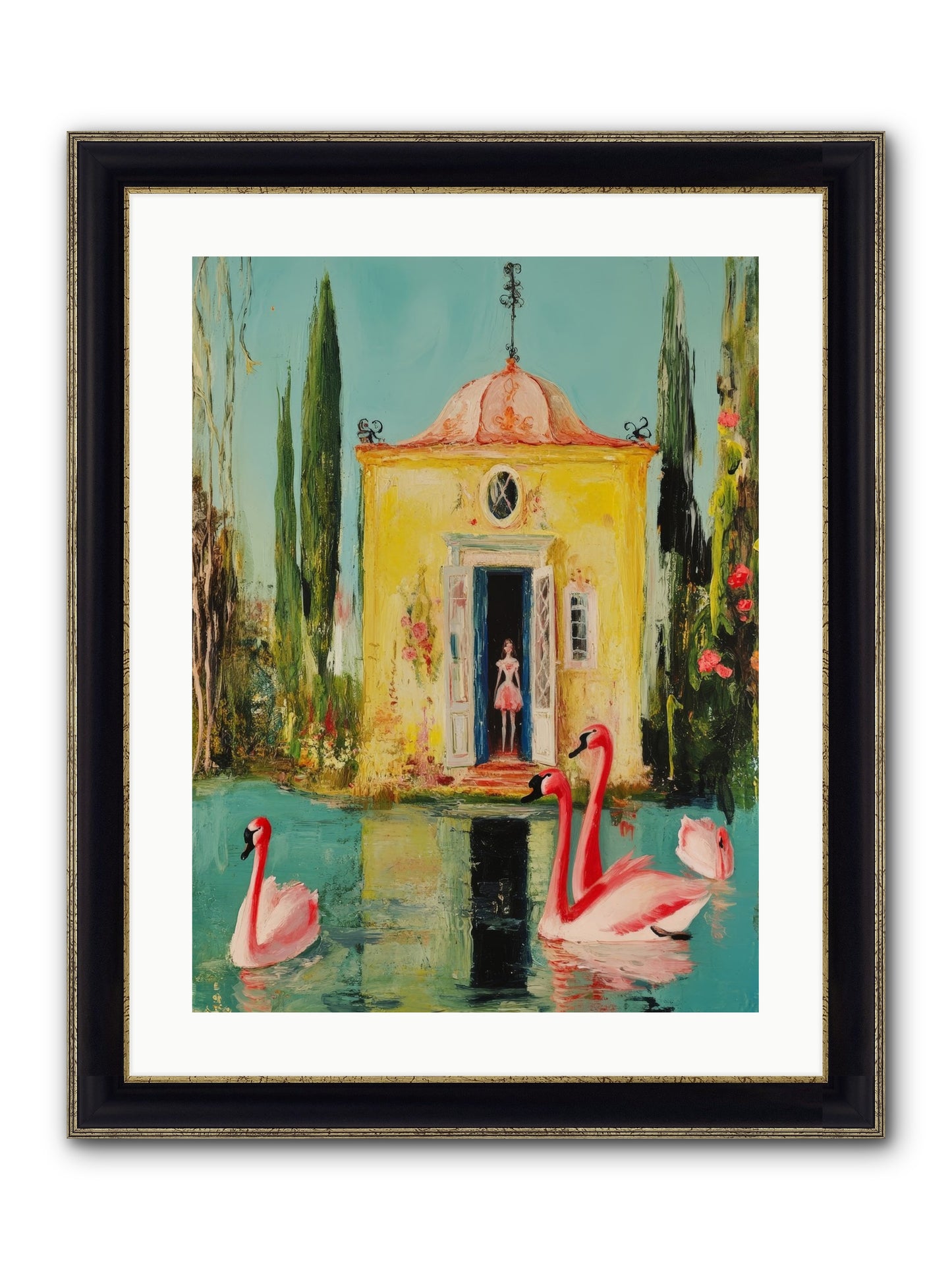 Teaching Wild Grace Framed Print - Black & Gold 18x24