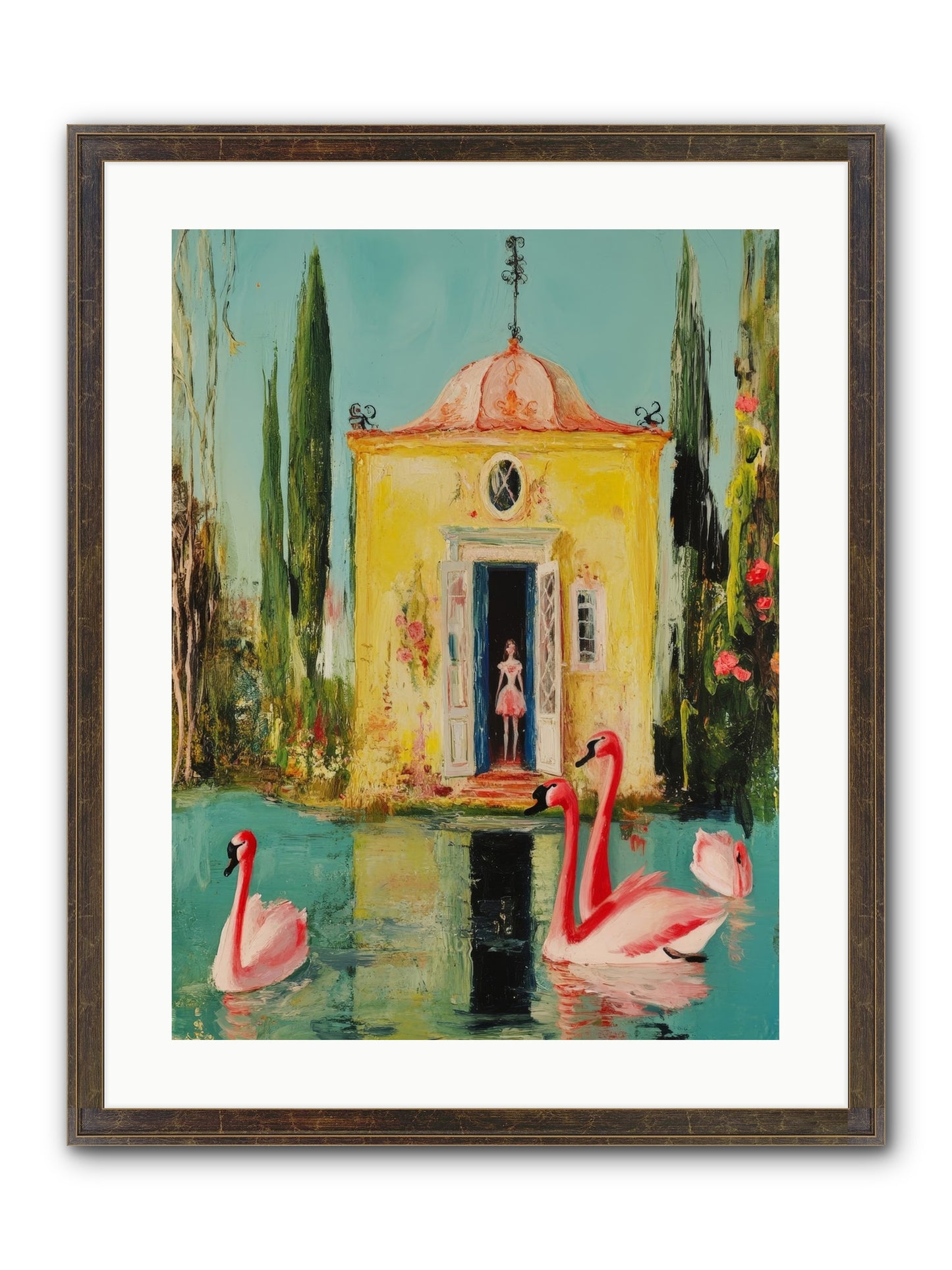 Teaching Wild Grace Framed Print - Slimwoods Black/Gold 18x24