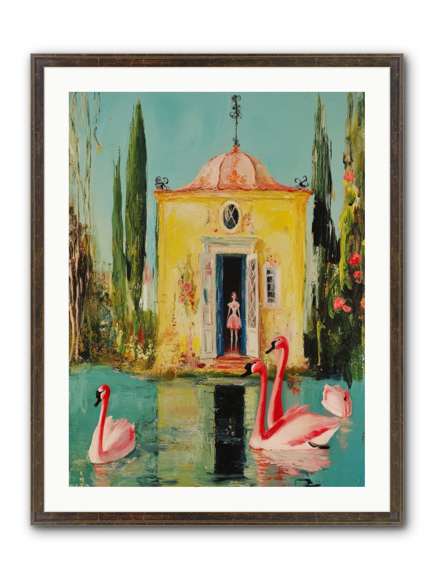 Teaching Wild Grace Framed Print - Slimwoods Black/Gold 24x32