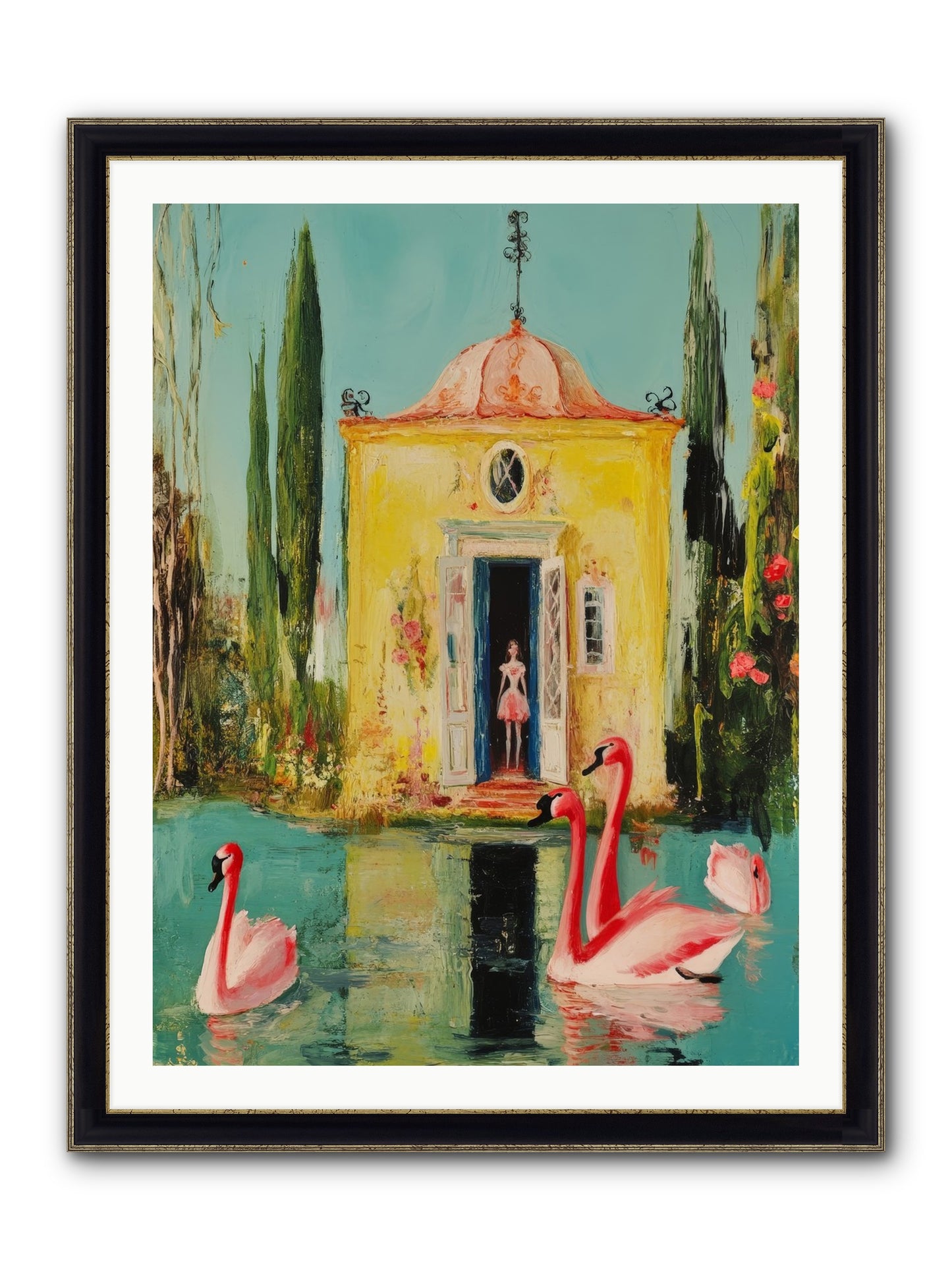 Teaching Wild Grace Framed Print - Black & Gold 30x40