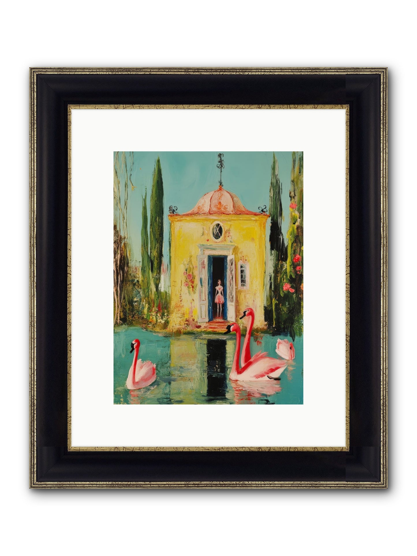 Teaching Wild Grace Framed Print - Black & Gold 9x12