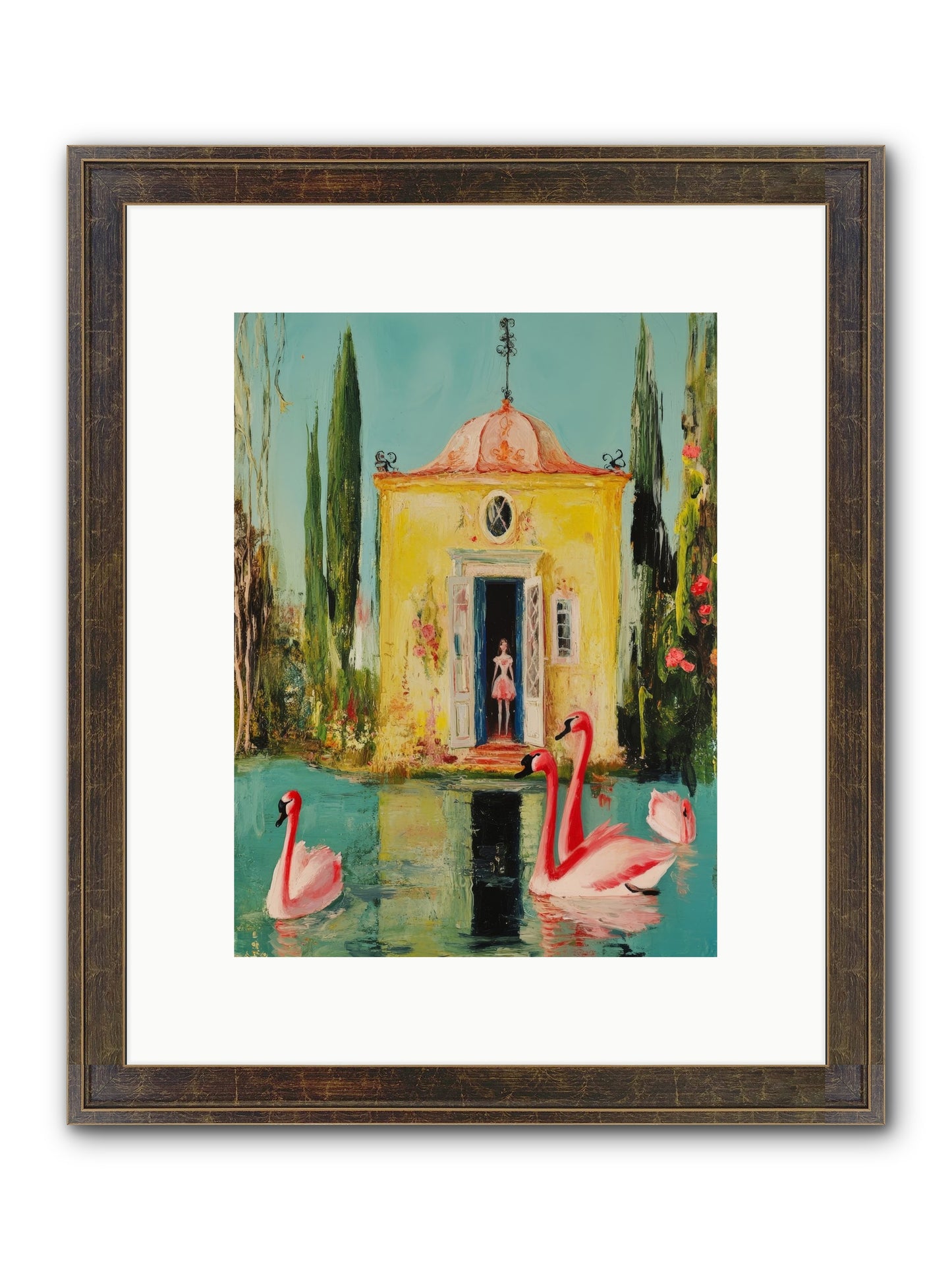 Teaching Wild Grace Framed Print - Slimwoods Black/Gold 9x12