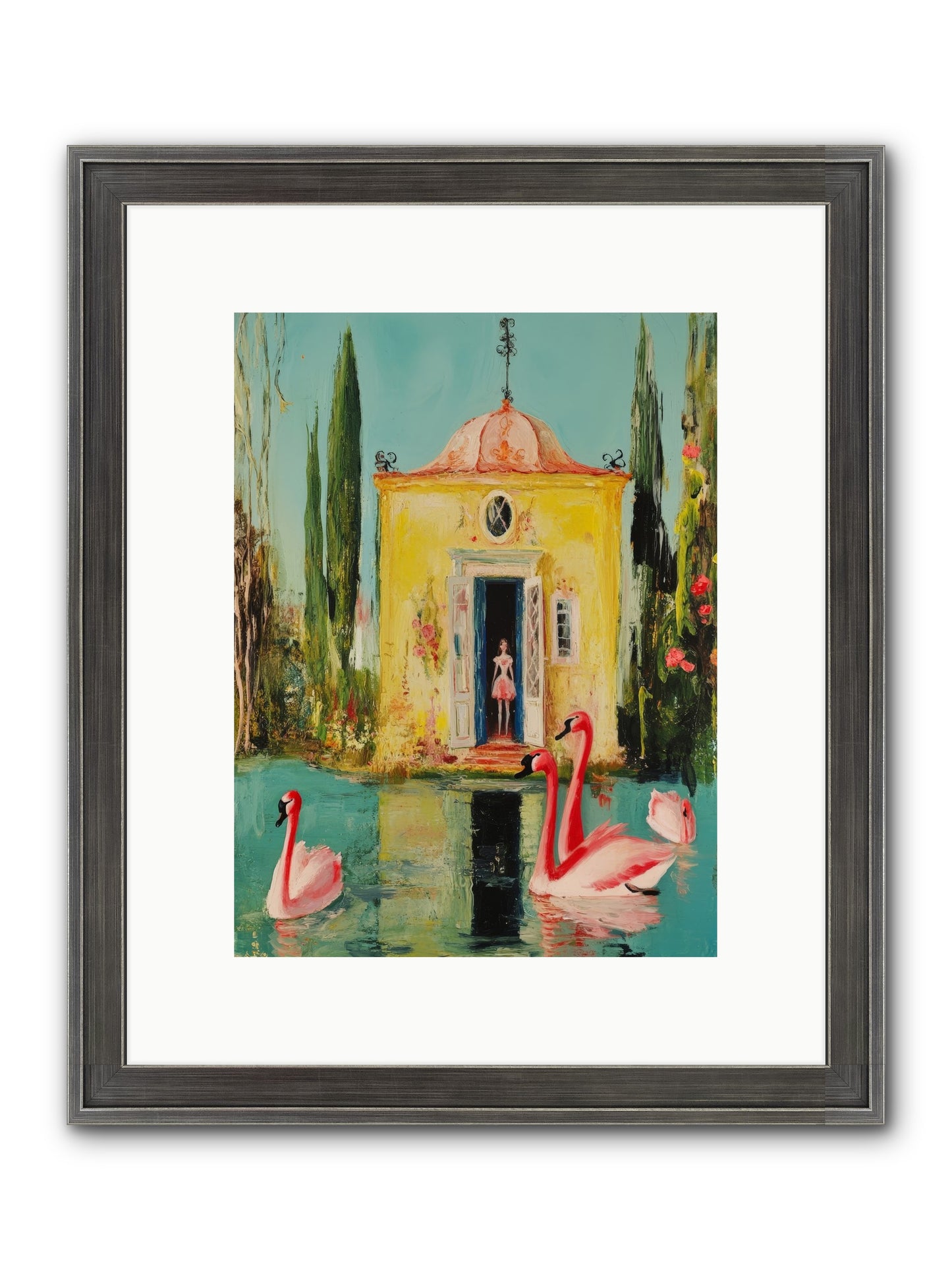 Teaching Wild Grace Framed Print - Slimwoods Black/Silver 9x12