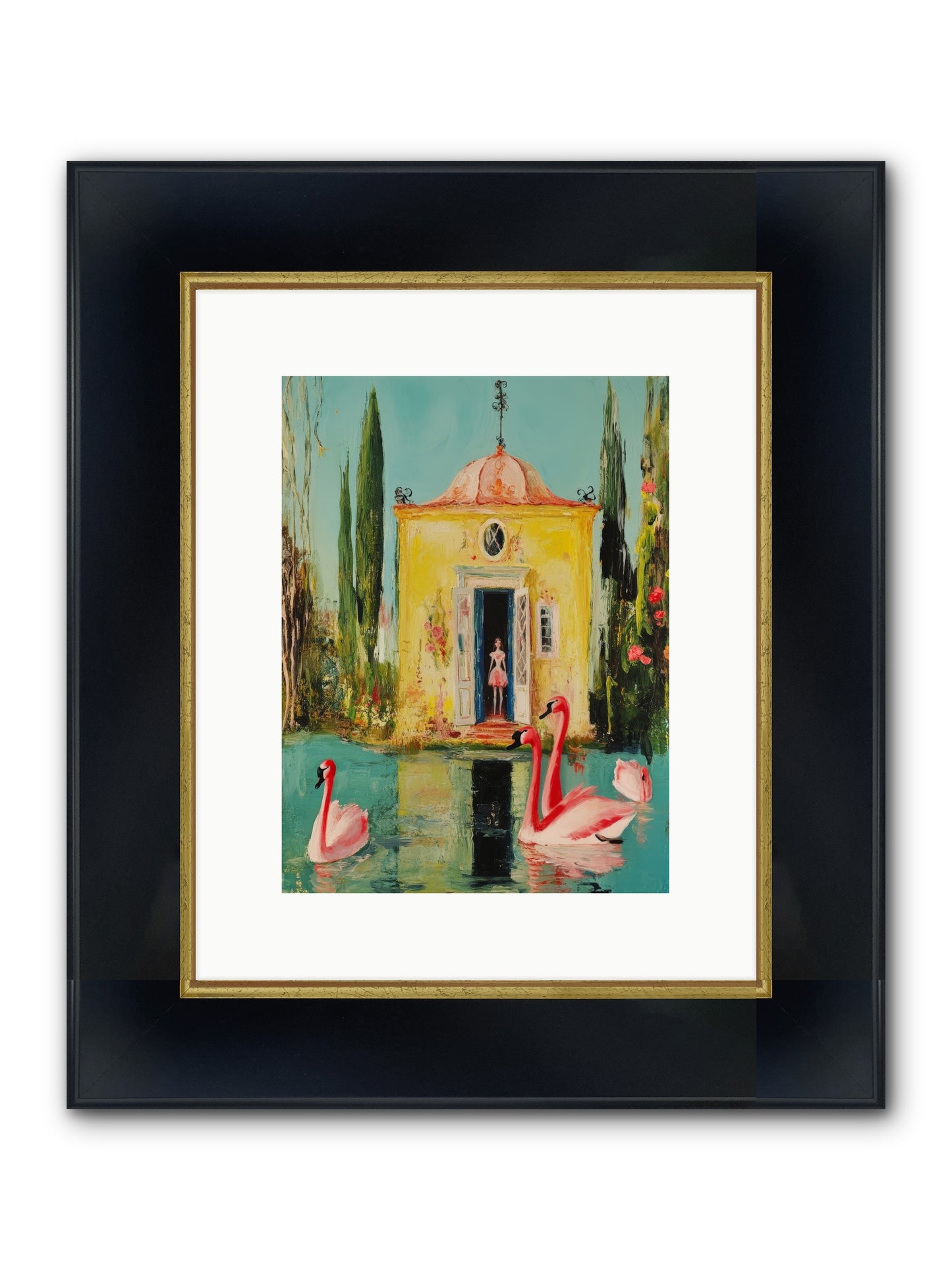 Teaching Wild Grace Framed Print - Wide Black w/Gold 9x12