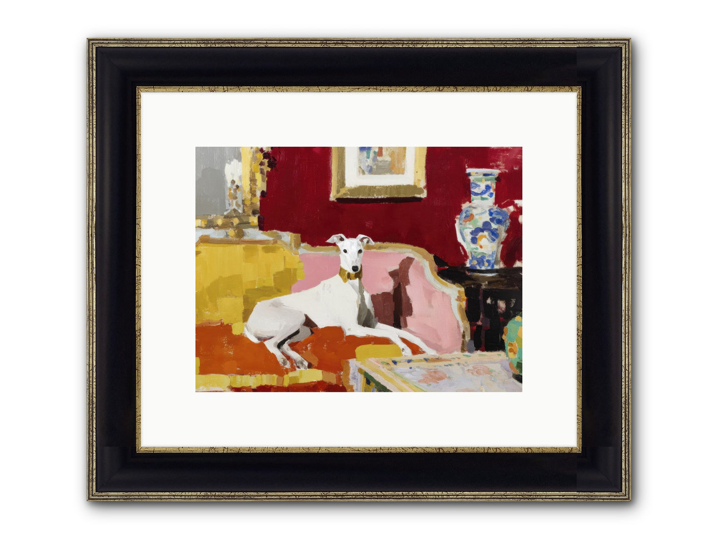 Telegram From A Sunday Train Framed Print - Black & Gold 12x9