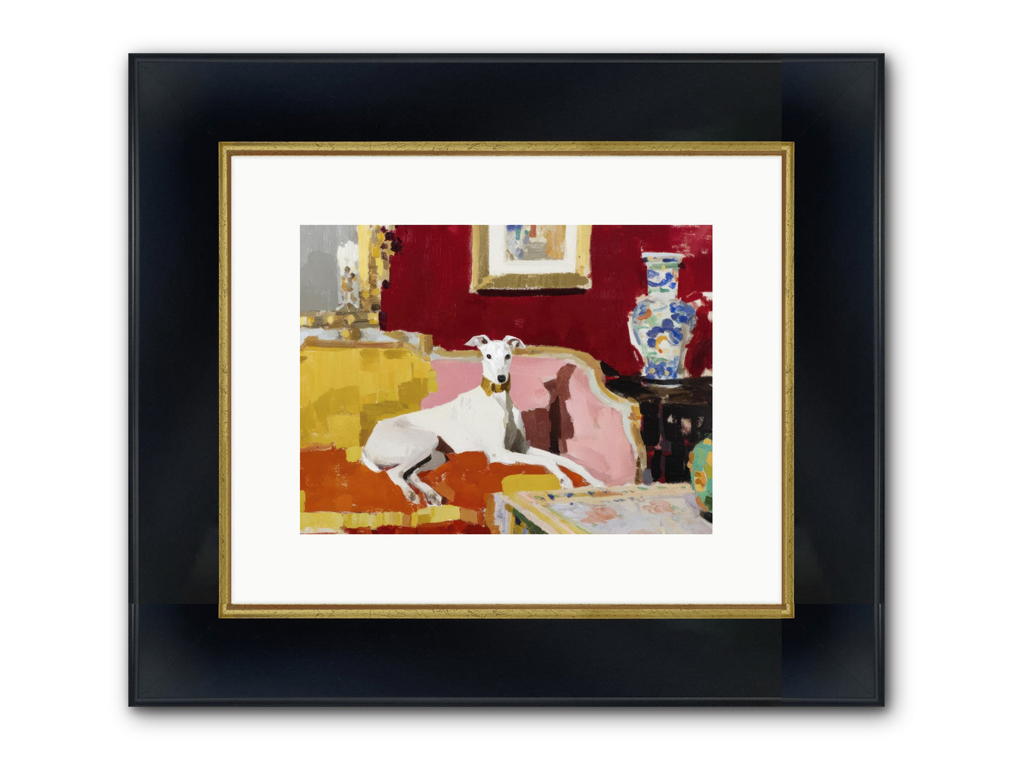 Telegram From A Sunday Train Framed Print - Wide Black w/Gold 12x9