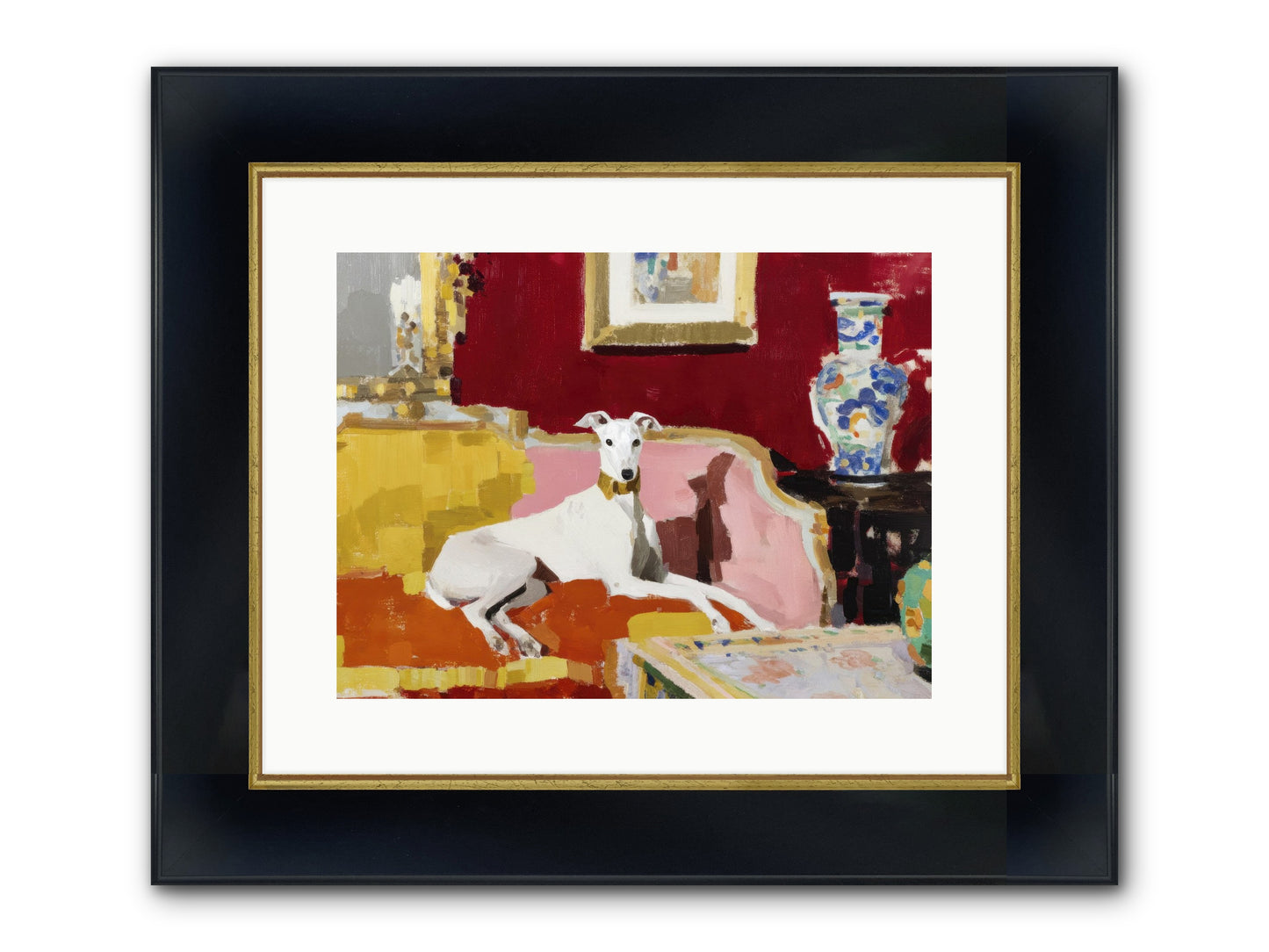 Telegram From A Sunday Train Framed Print - Wide Black w/Gold 16x12