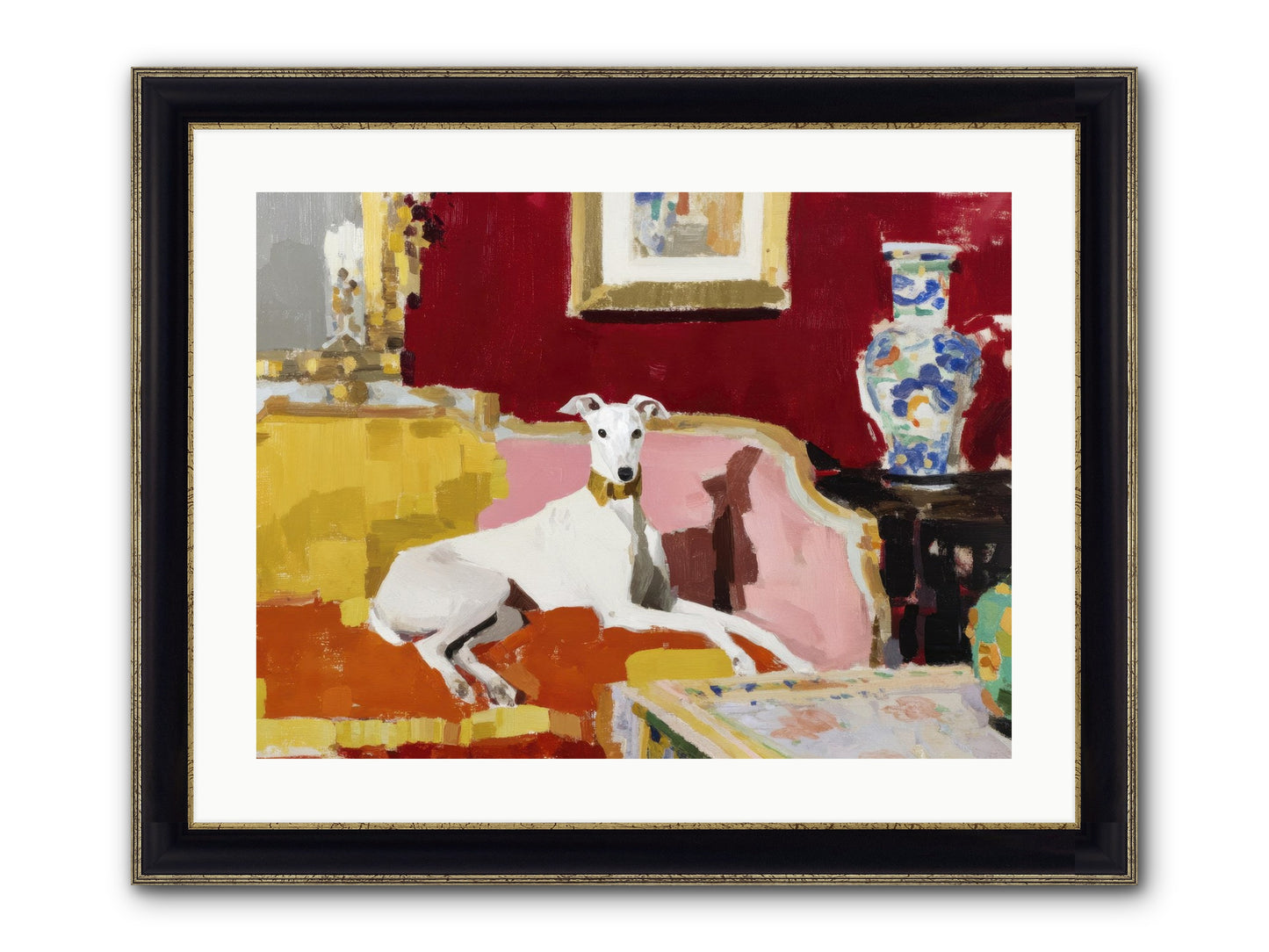 Telegram From A Sunday Train Framed Print - Black & Gold 24x18