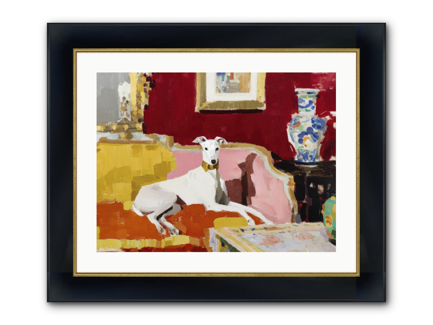 Telegram From A Sunday Train Framed Print - Wide Black w/Gold 24x18