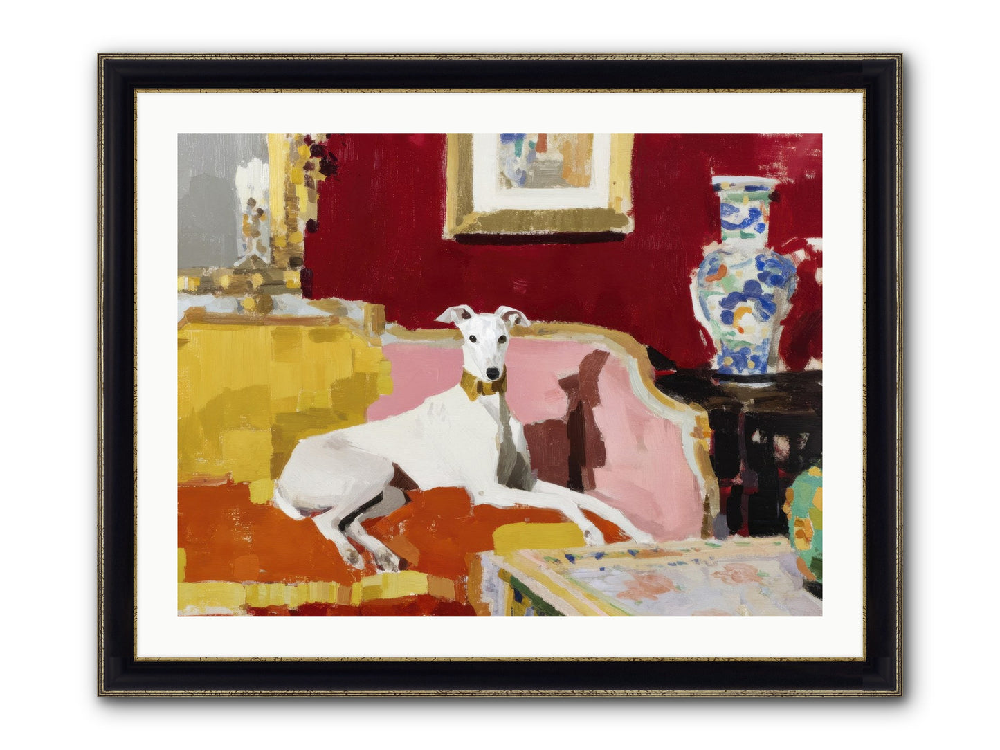 Telegram From A Sunday Train Framed Print - Black & Gold 32x24