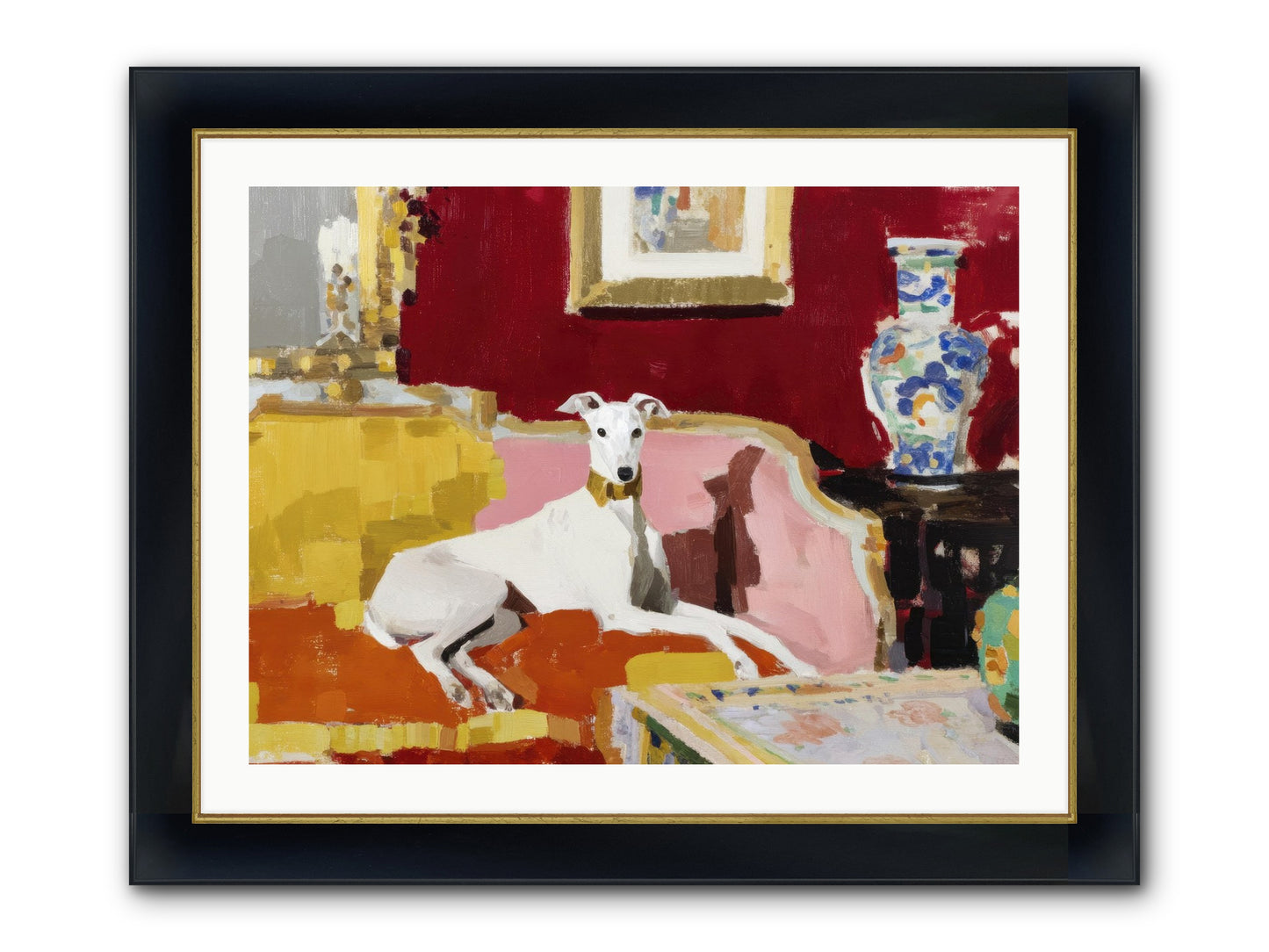 Telegram From A Sunday Train Framed Print - Wide Black w/Gold 32x24