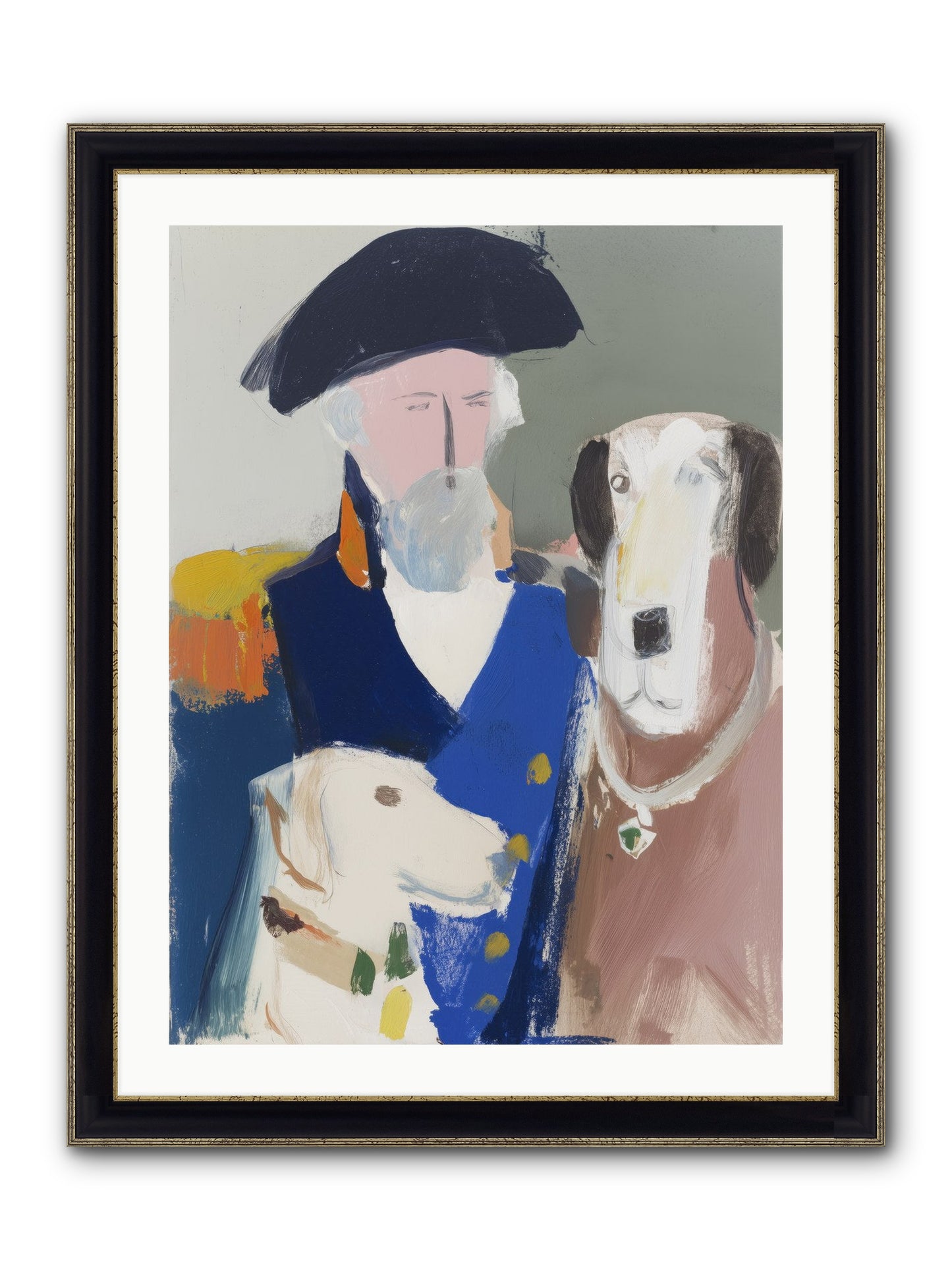 Tempest's Heart Framed Print - Black & Gold 24x32
