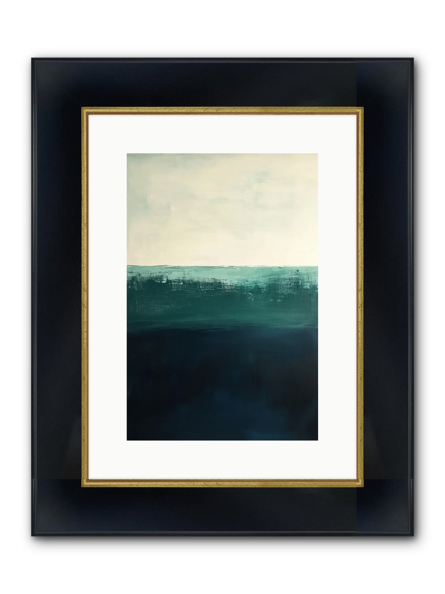 Tempest Travelogue Framed Print - Wide Black w/Gold 10x15