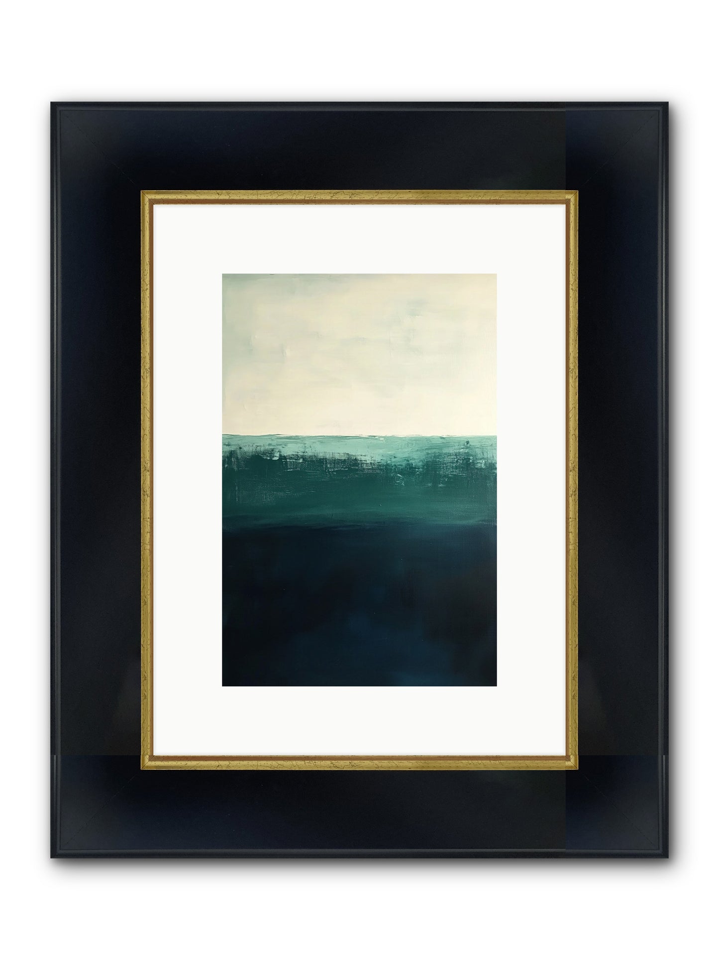 Tempest Travelogue Framed Print - Wide Black w/Gold 8x12