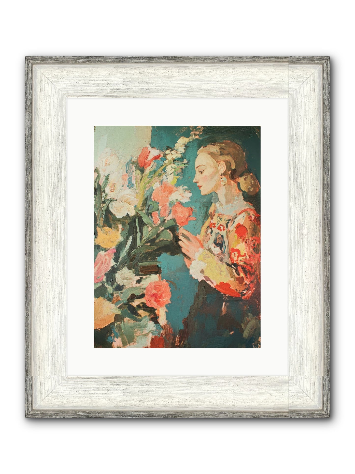 Temporal Reflections Framed Print - Driftwood White 12x16