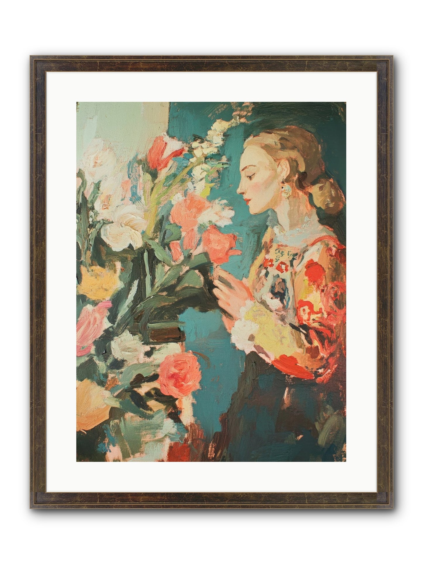 Temporal Reflections Framed Print - Slimwoods Black/Gold 18x24