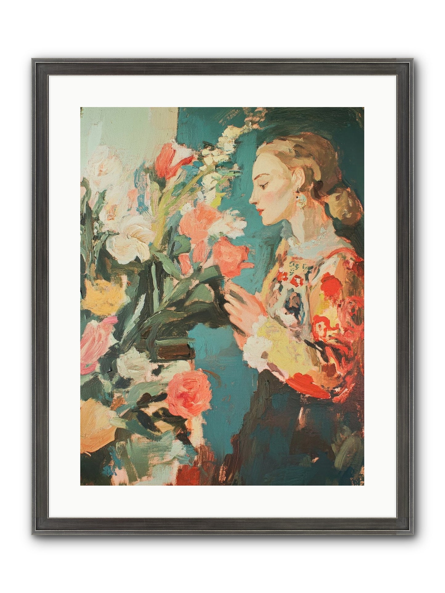 Temporal Reflections Framed Print - Slimwoods Black/Silver 18x24