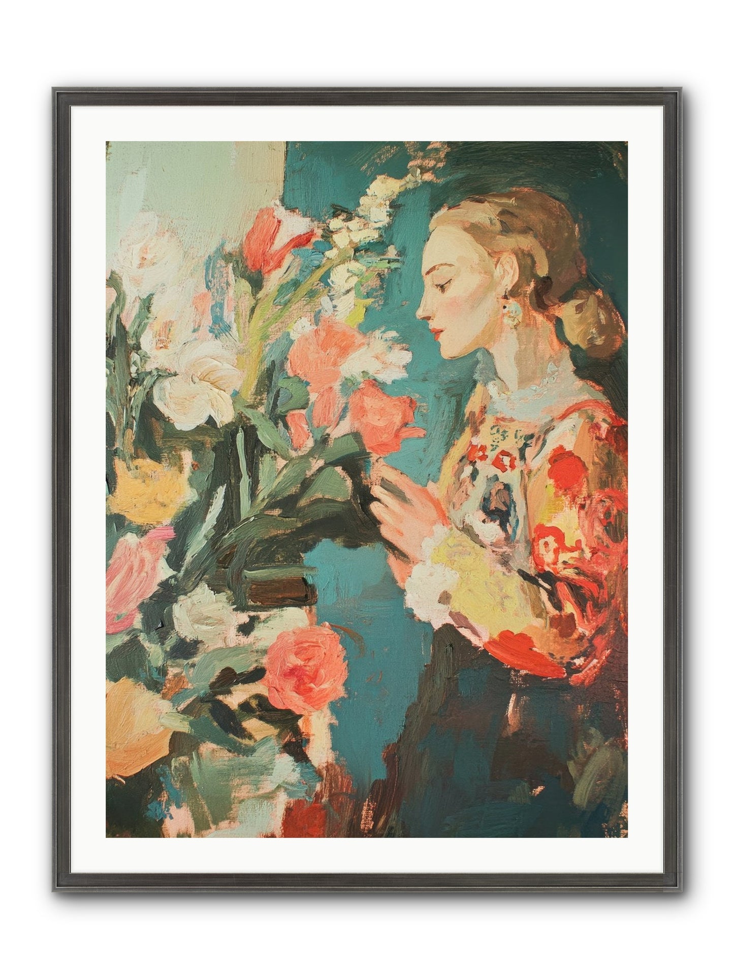 Temporal Reflections Framed Print - Slimwoods Black/Silver 30x40