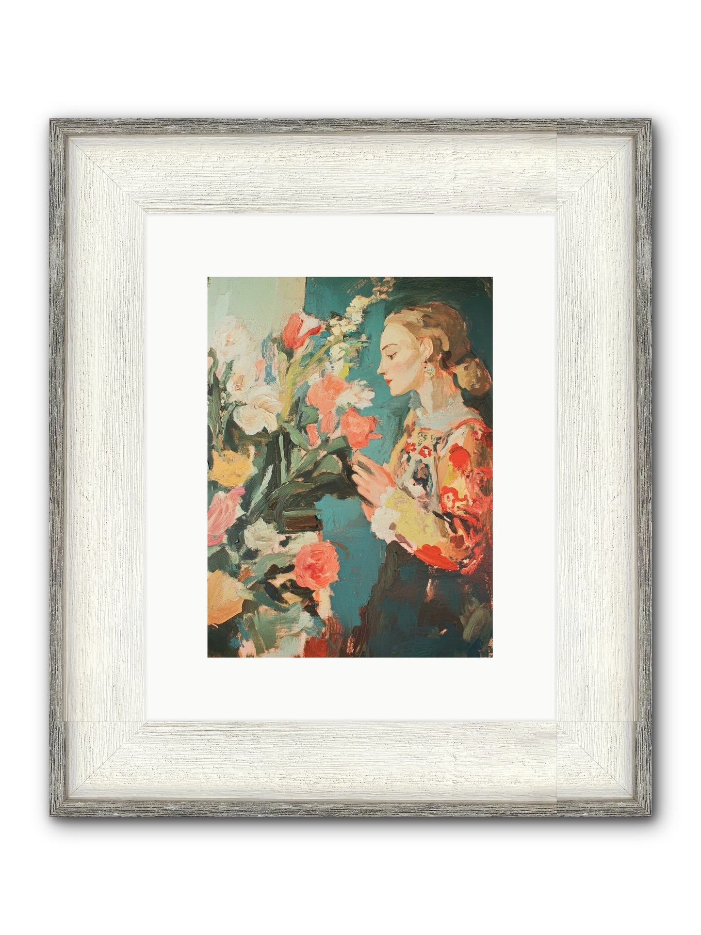 Temporal Reflections Framed Print - Driftwood White 9x12